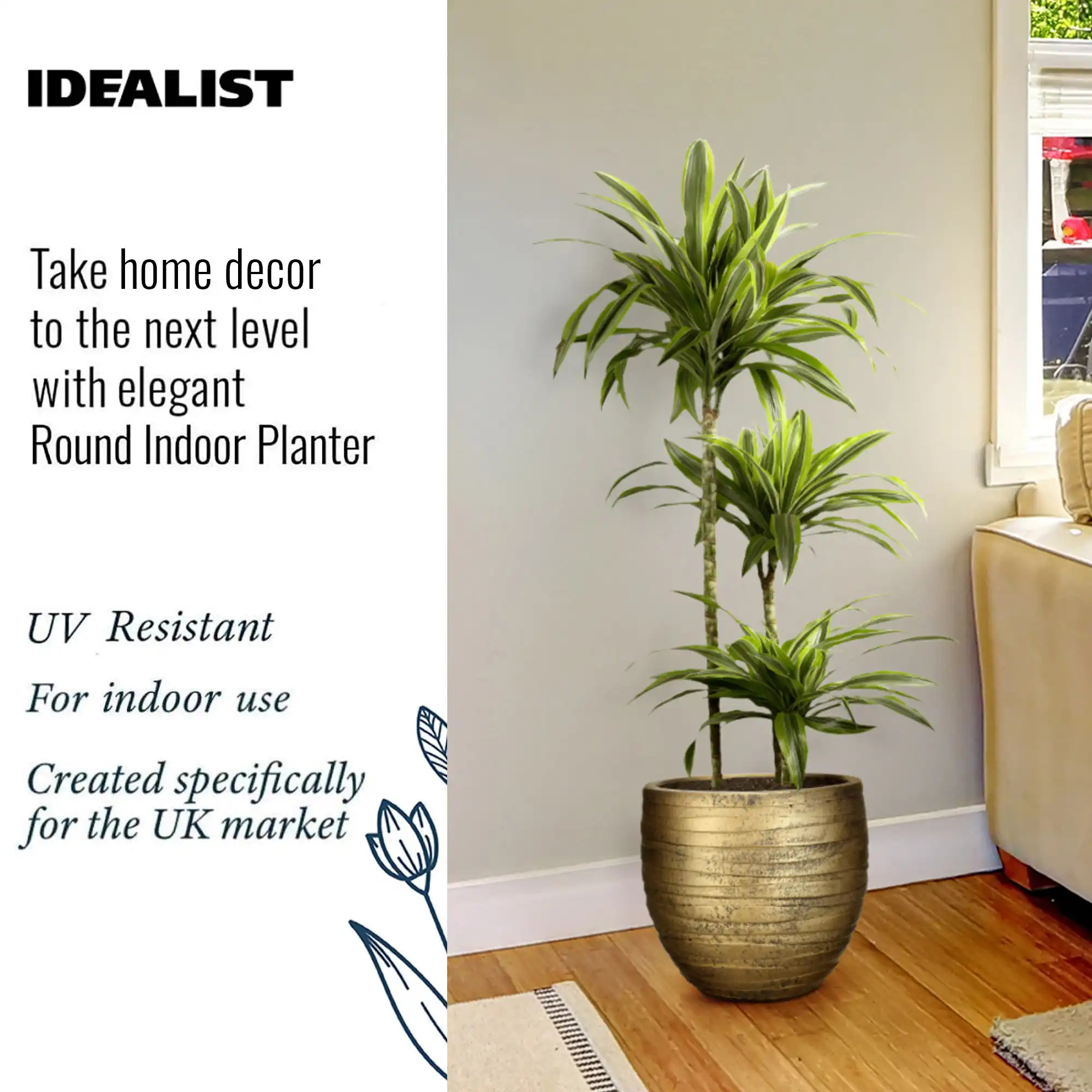 IDEALIST Lite Row Style Round Indoor Planter