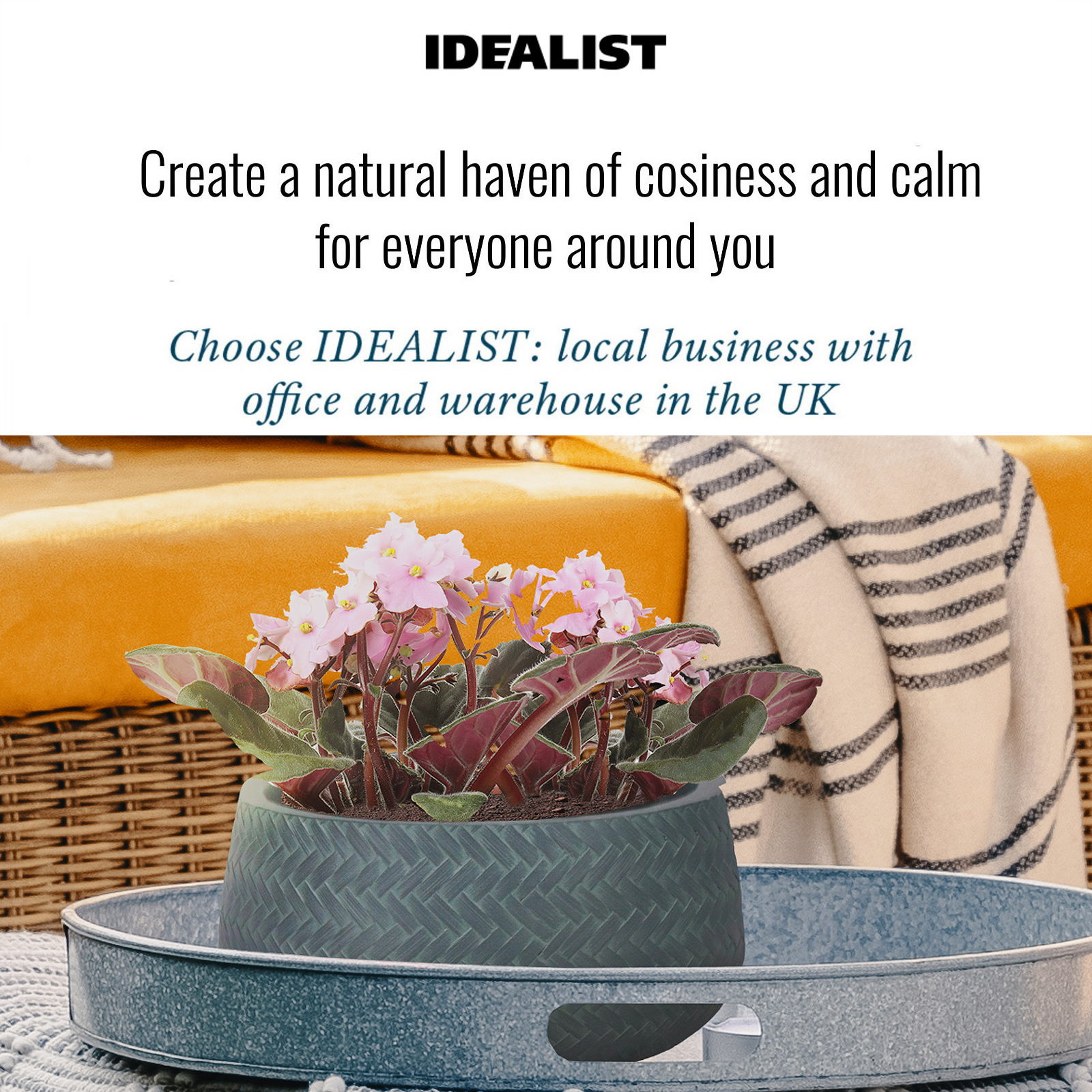 IDEALIST Lite Plaited Style Bowl Outdoor Planter