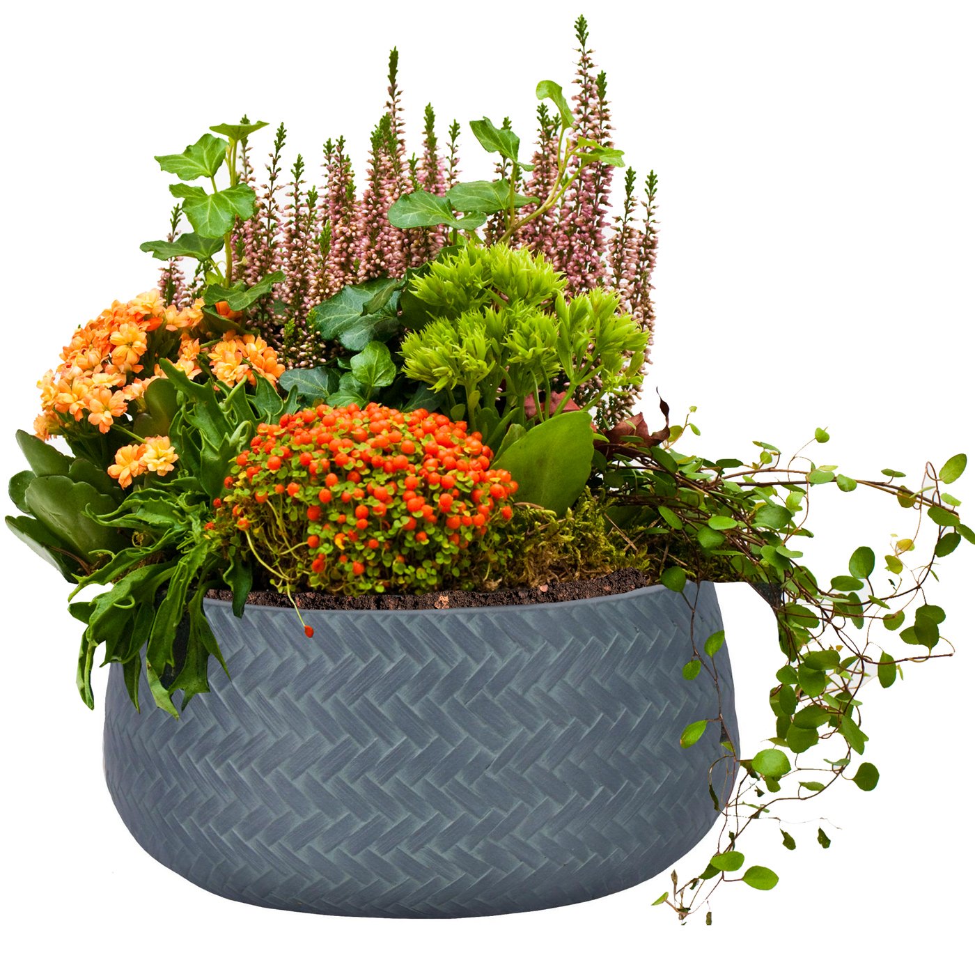 IDEALIST Lite Plaited Style Bowl Outdoor Planter