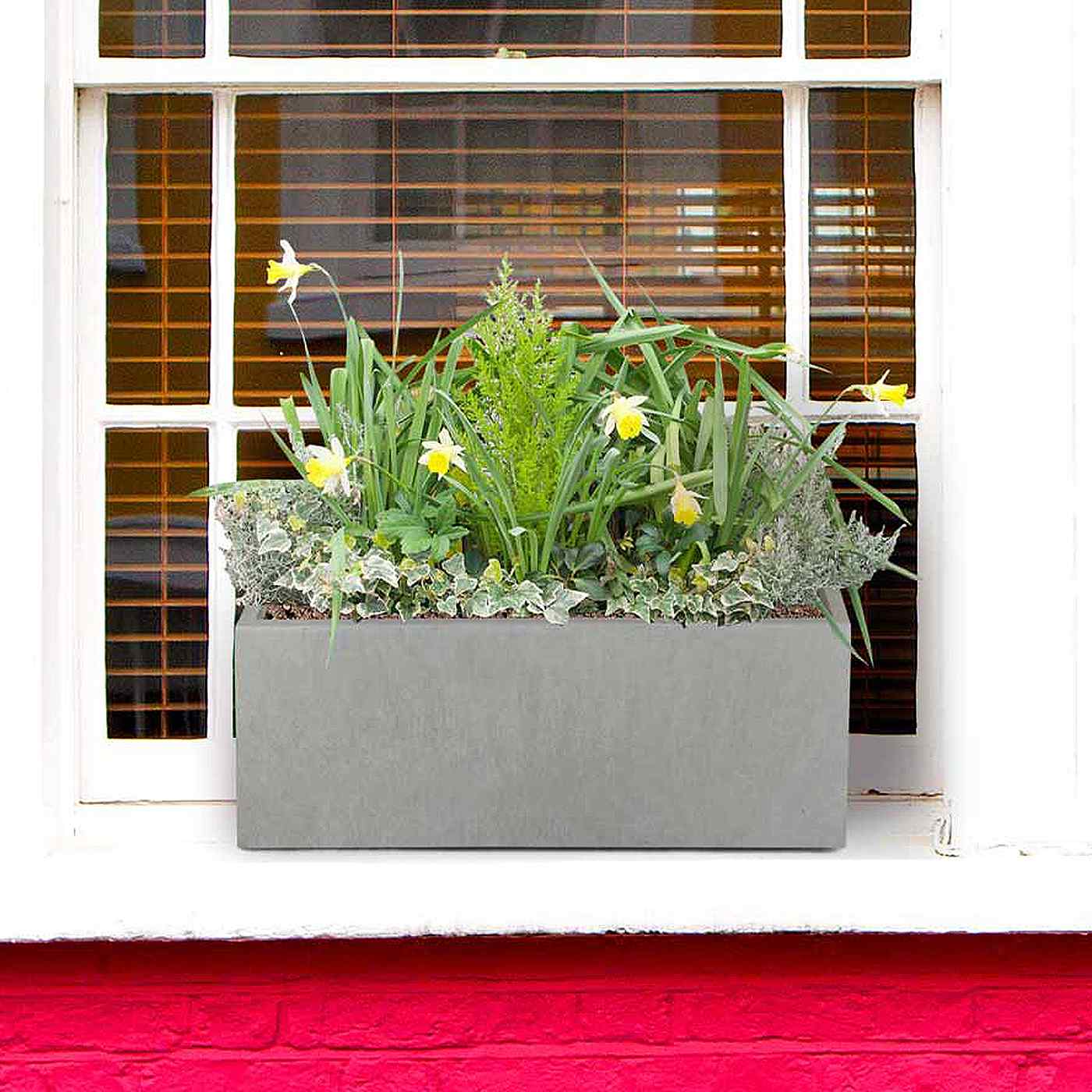 IDEALIST Lite Window Box Light Concrete Planter