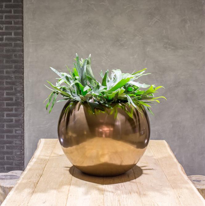 Glory Ball Round Polystone Indoor Planter