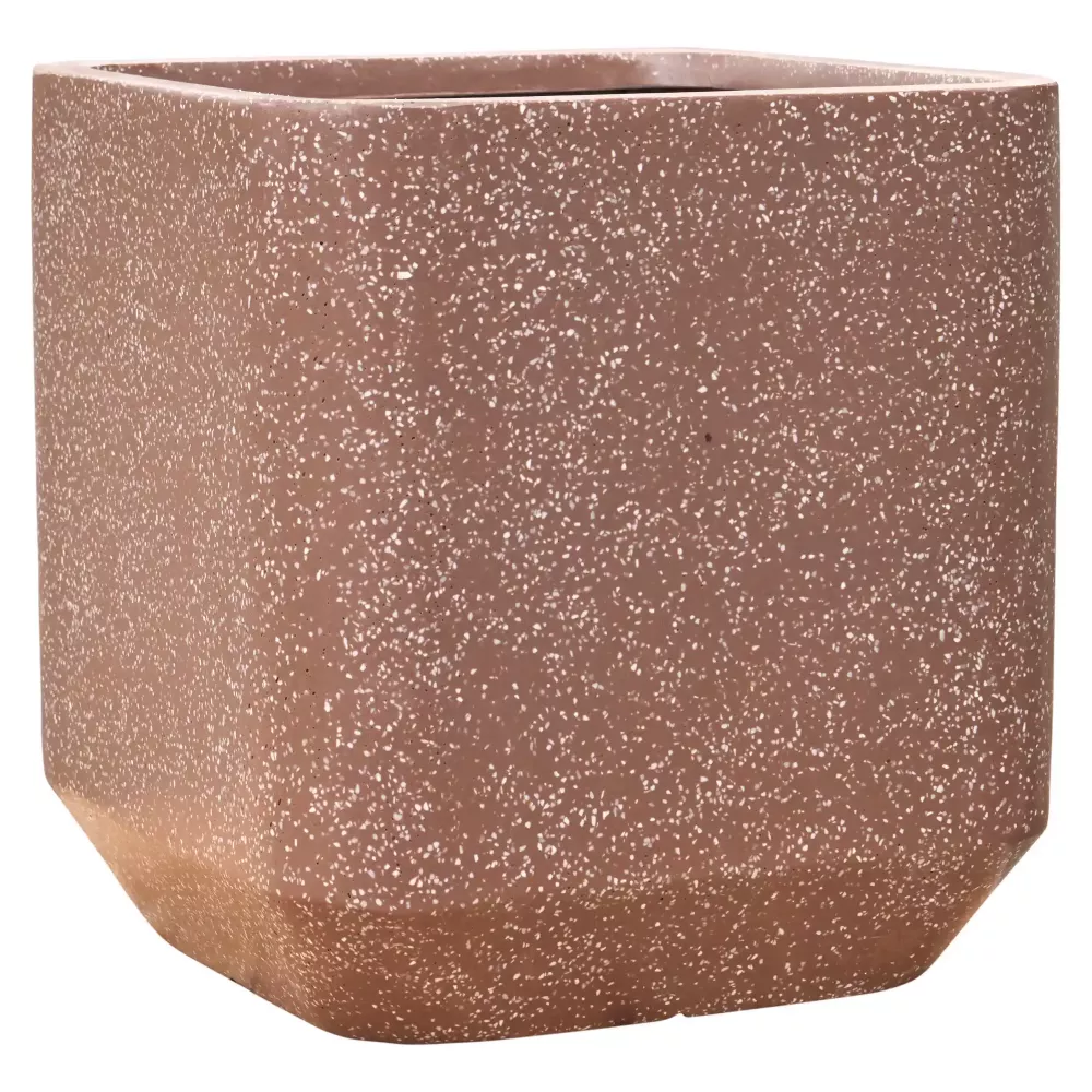 Terrazzo Fiberstone Square Planter | Indoor and Outdoor Plant Pot