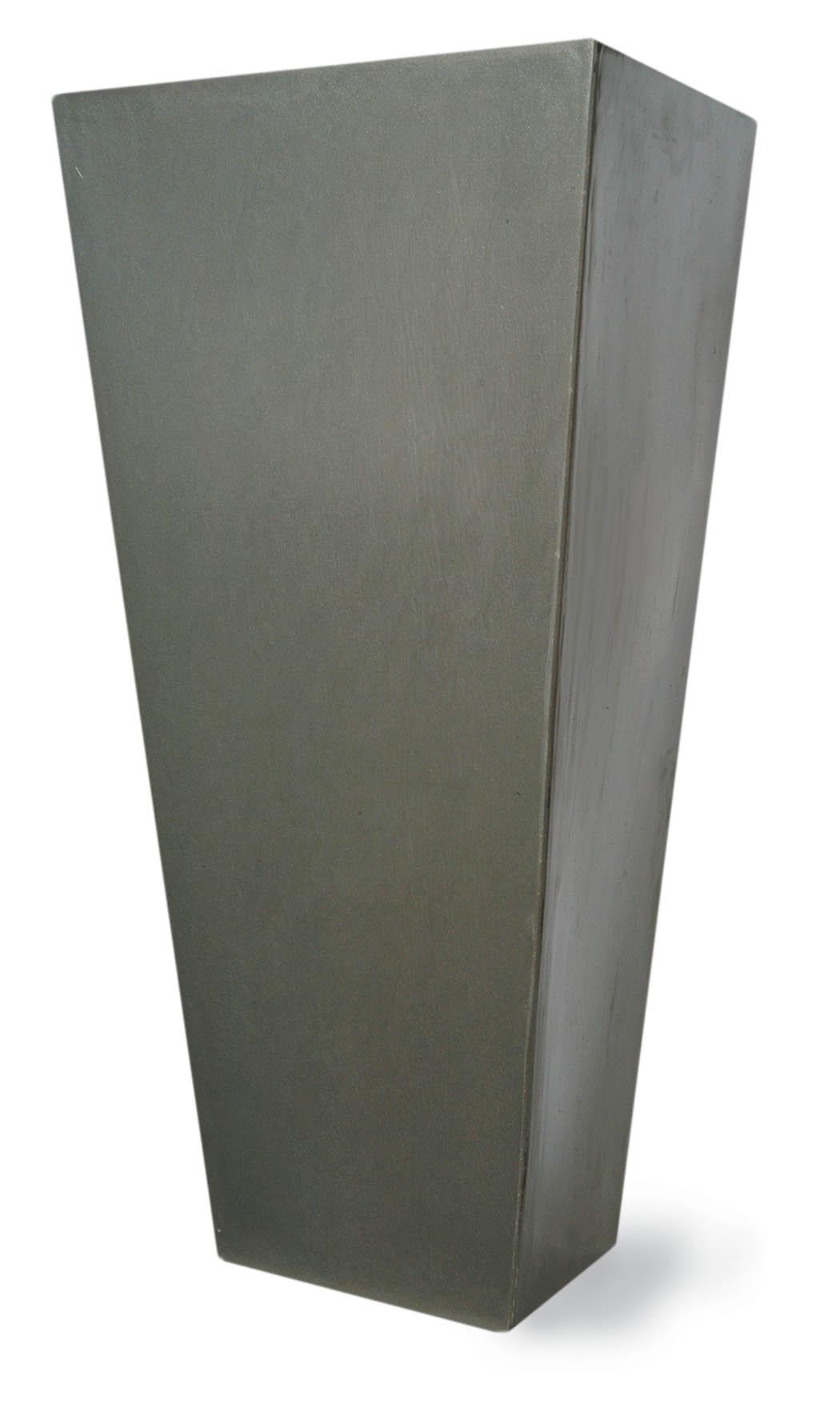 Tapered Fiberglass Square Tall Aluminium Planter Pot In/Out