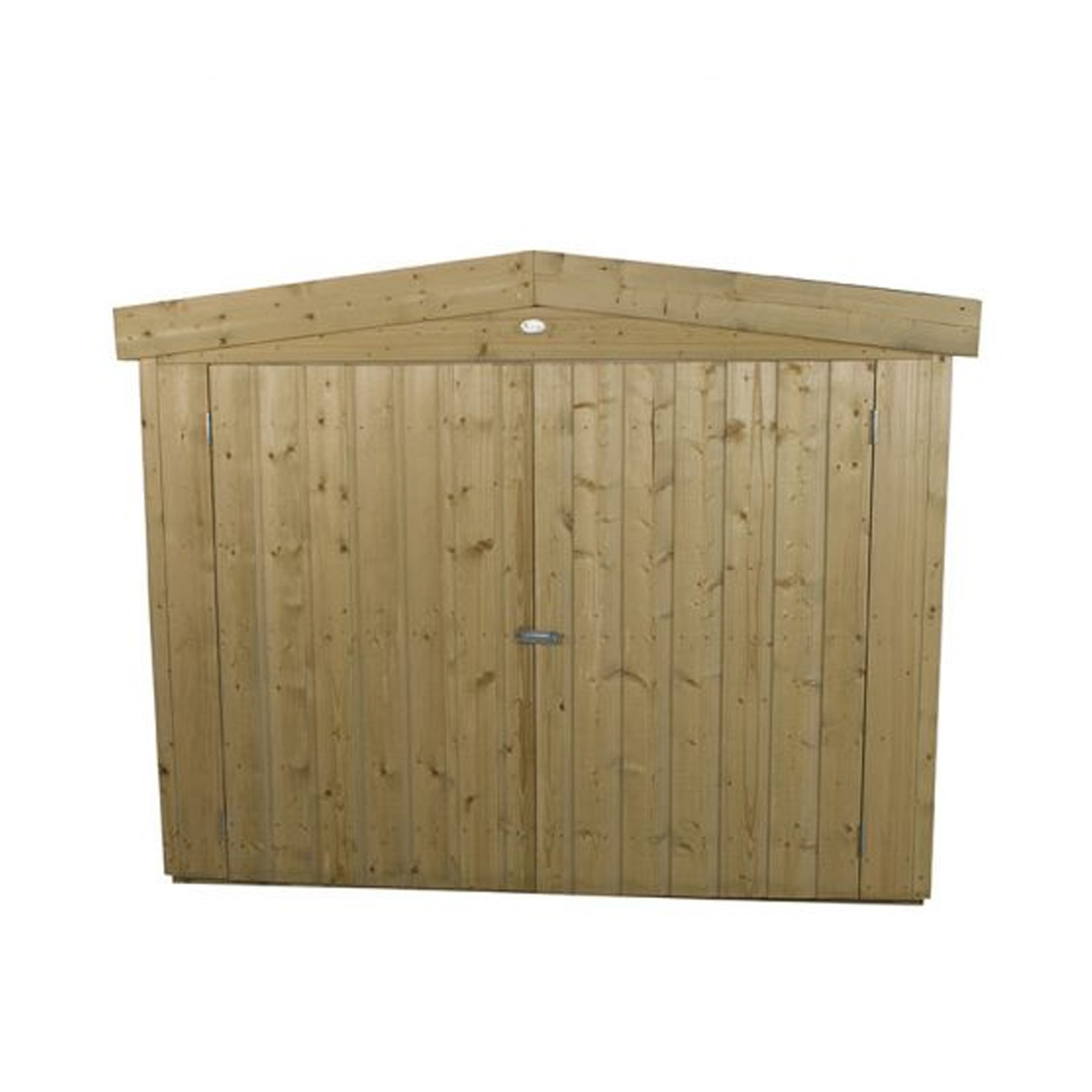 Installed Outdoor Pressure Treated Wooden Shiplap Apex Outdoor Store by Forest Garden