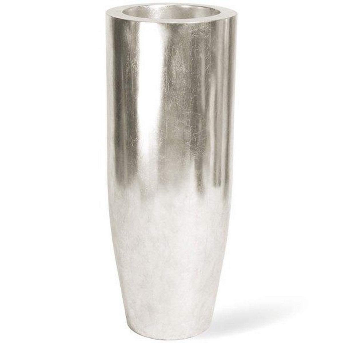 Pandora Leaf (single wall) Round Tall Polystone Indoor Planter