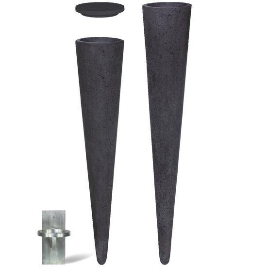Wall Cone Round Tall Polystone Indoor Planter