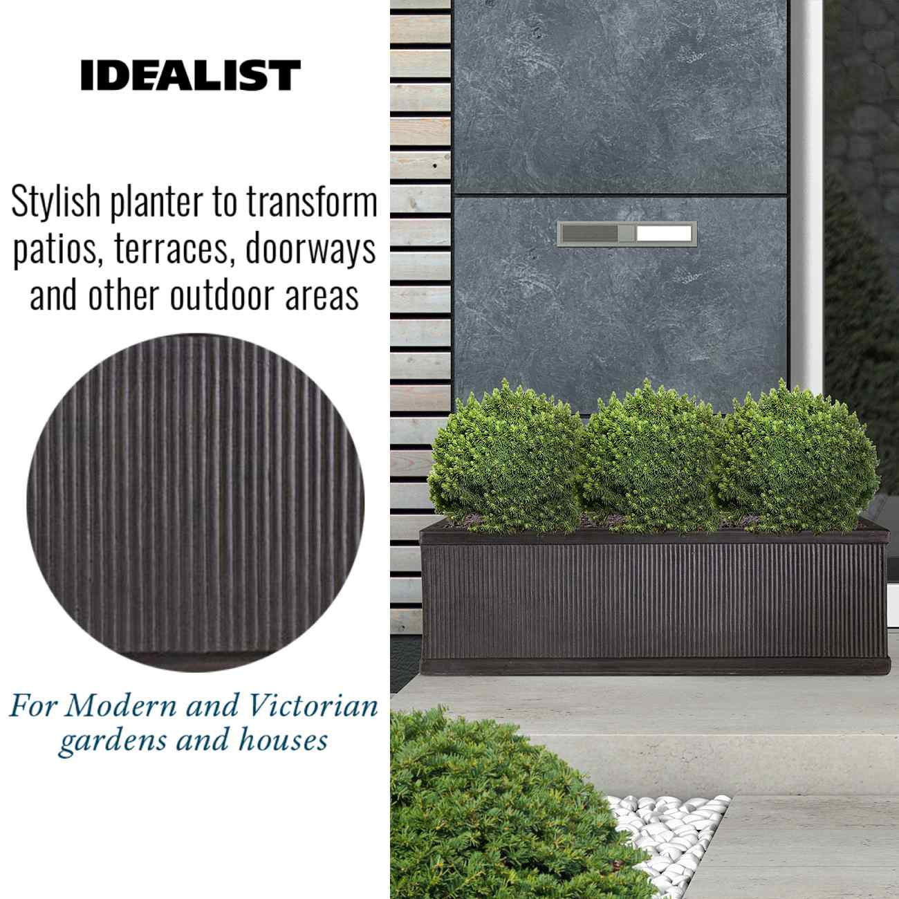 IDEALIST Lite Vertical Ribbed Vintage Style Window Box
