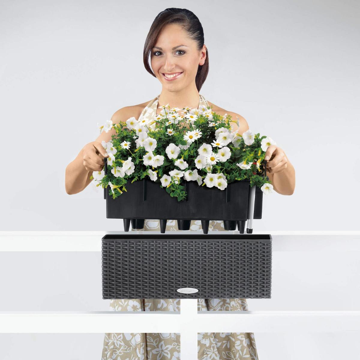 LECHUZA BALCONERA Cottage Trough Poly Resin Self-watering Planter LECHUZA BALCONERA Cottage Trough Poly Resin Self-watering Planter