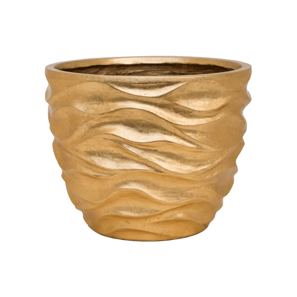 Luxe Lite Glossy Sea Round Indoor Planter
