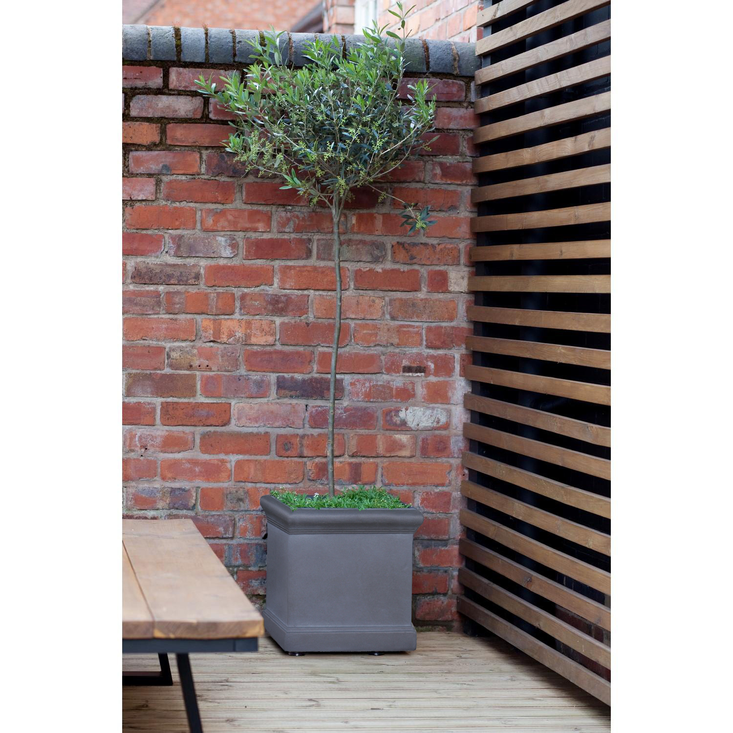 IDEALIST Lite Victorian Box Square Light Stone Outdoor Planter