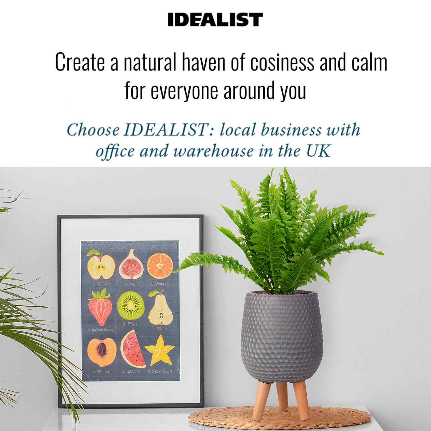 IDEALIST Lite Honeycomb Style Egg Planter on Legs, Round Pot Plant Stand Indoor