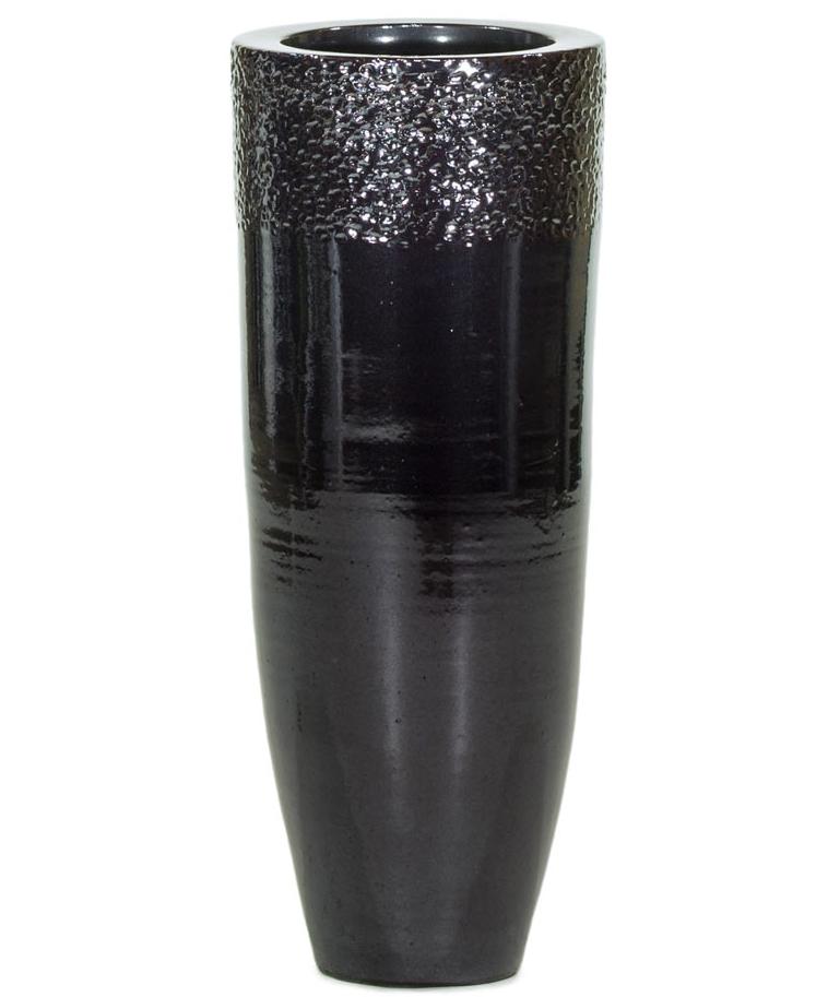 Glaze Round Tall Polystone Indoor Planter