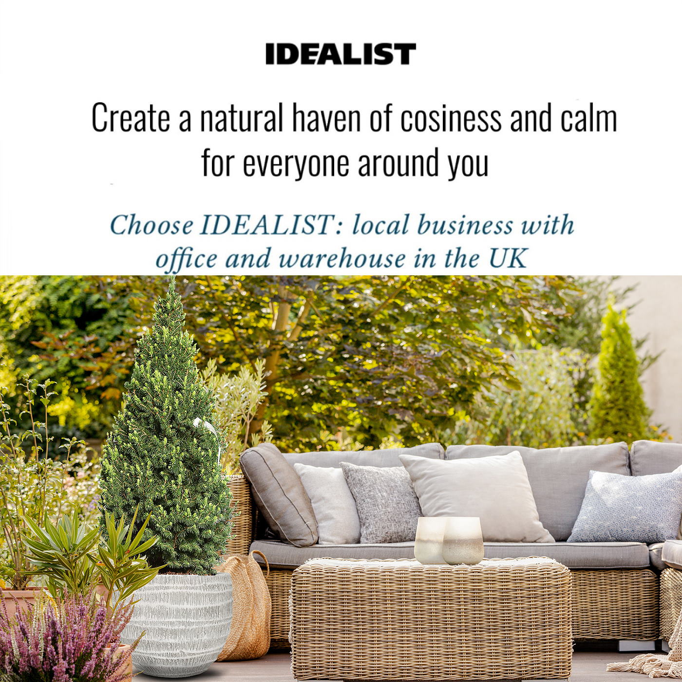 IDEALIST Lite Straw Plaited Style Ball Planter