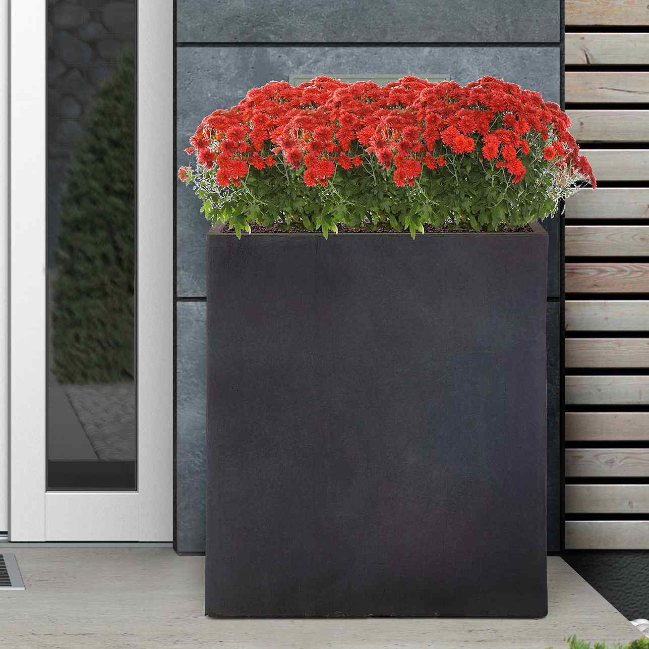 IDEALIST Lite Narrow Contemporary Light Concrete Trough Planter