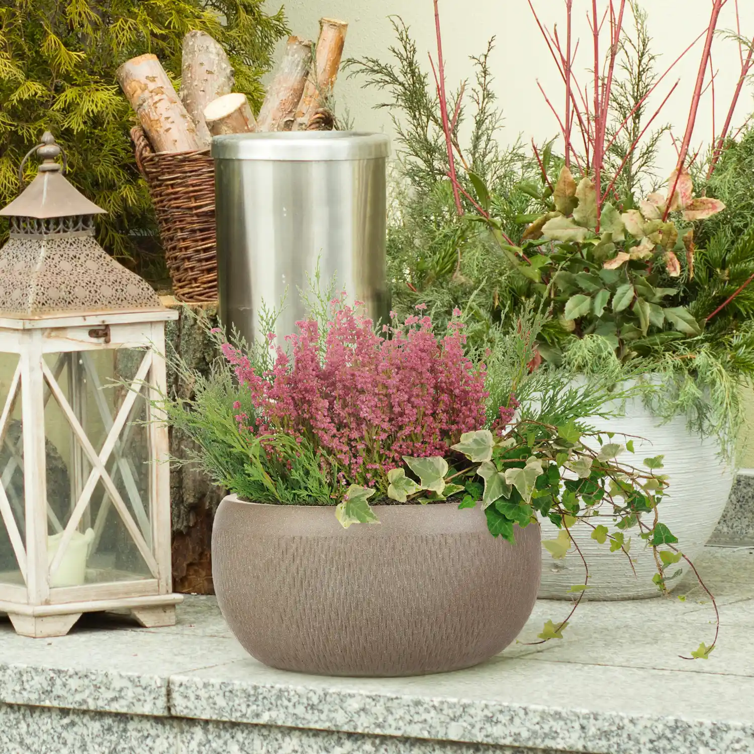 IDEALIST Lite Mesh Style Bowl Planter Outdoor Plant Pot
