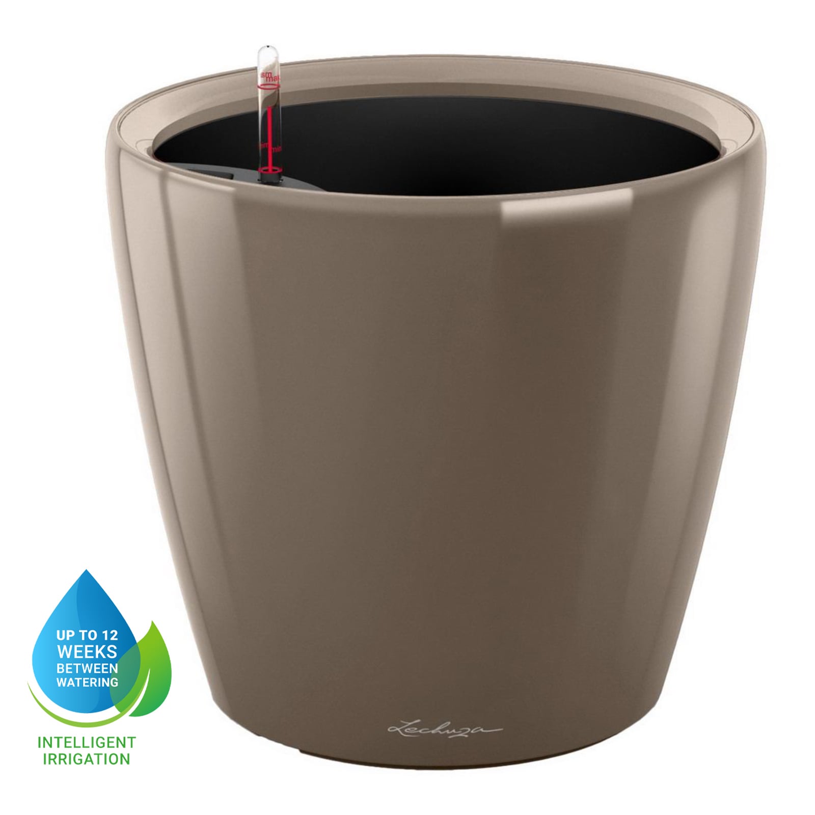 LECHUZA CLASSICO LS Round Poly Resin Self-watering Planter