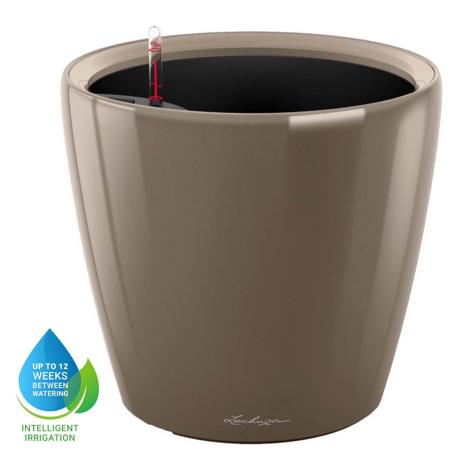 LECHUZA CLASSICO LS Round Poly Resin Self-watering Planter