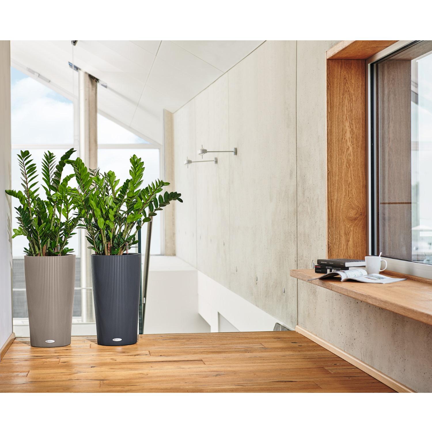 LECHUZA CILINDRO Color Round Tall Poly Resin Self-watering Planter