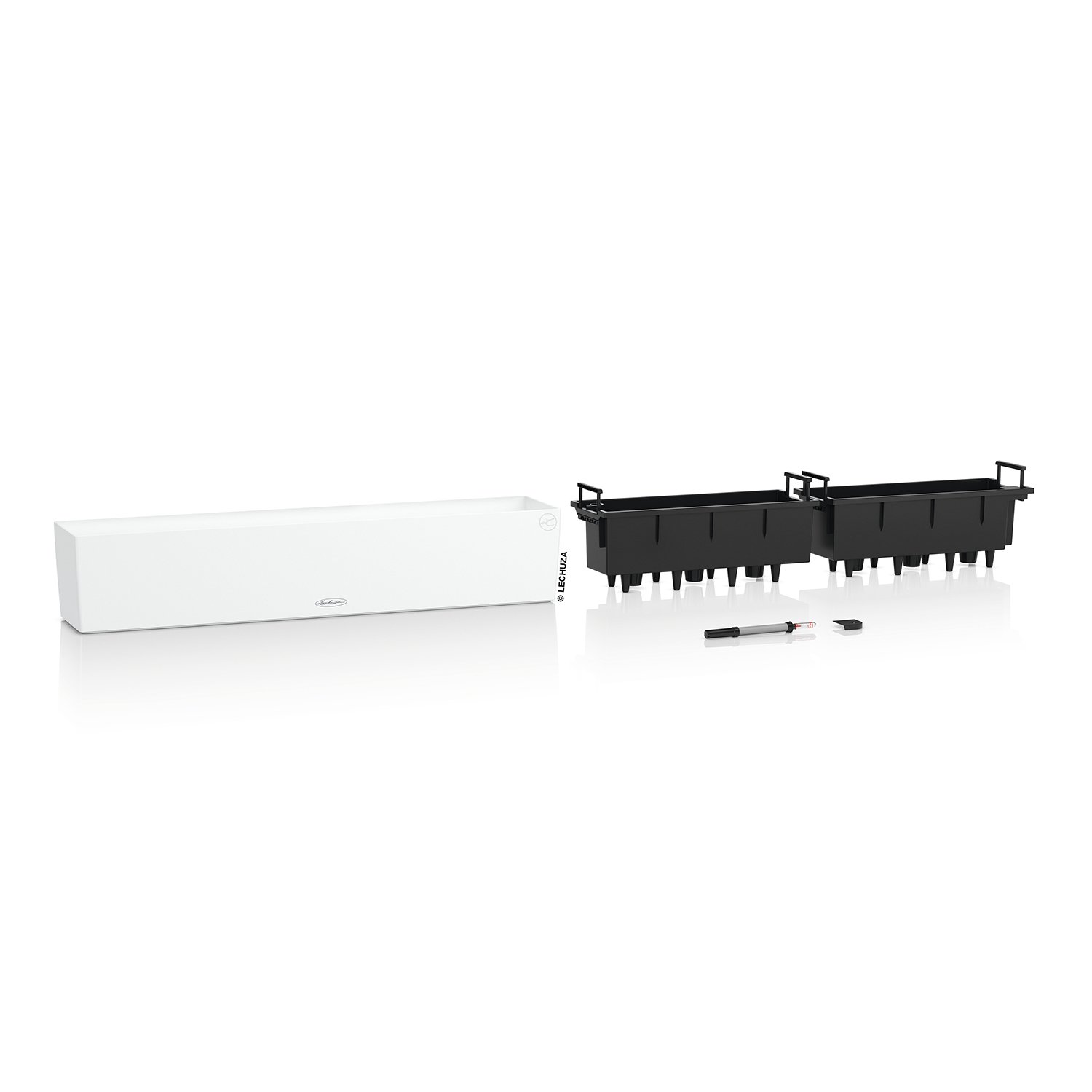 LECHUZA BALCONERA Color Trough Poly Resin Self-watering Planter