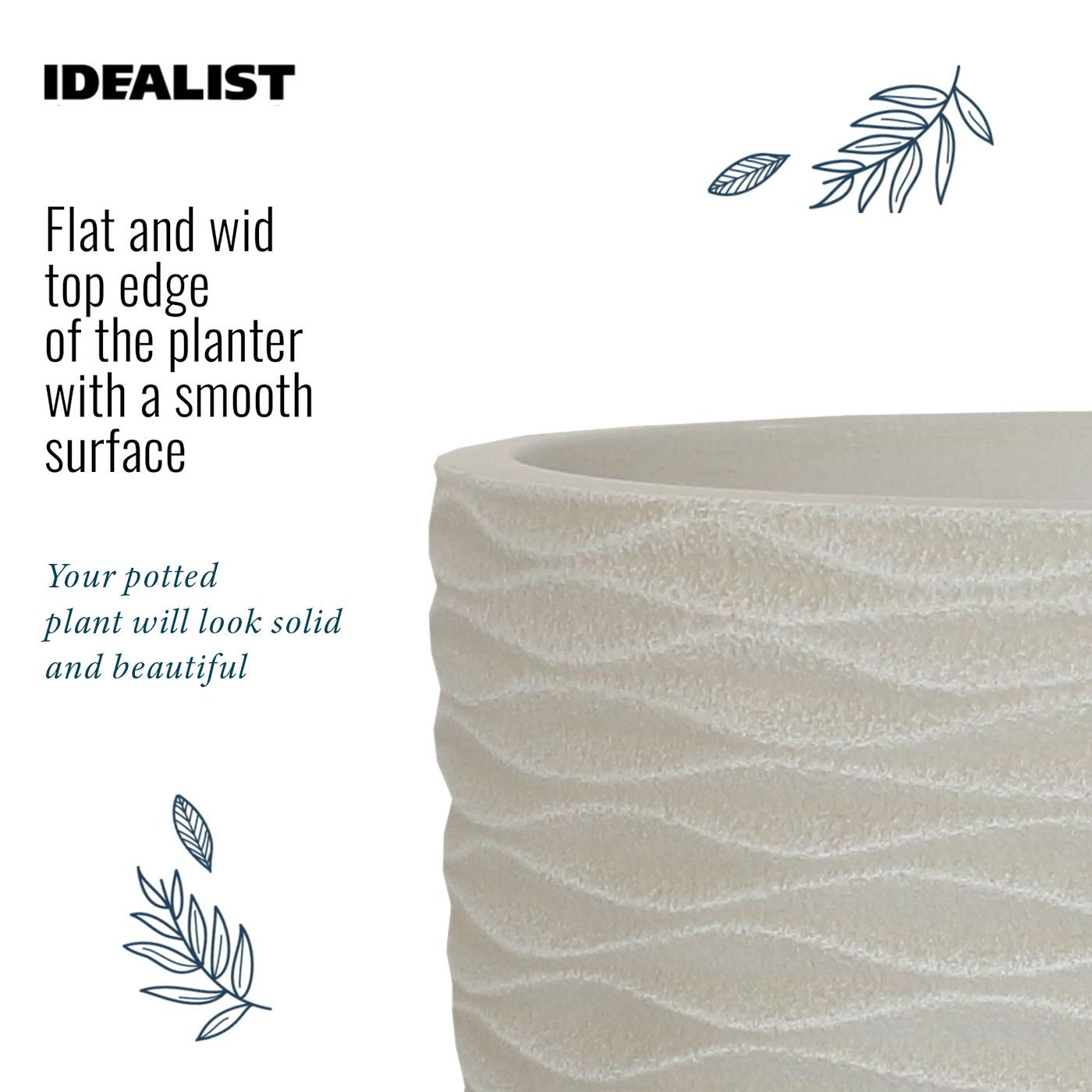 IDEALIST Lite Wave Style Outdoor Egg Planter