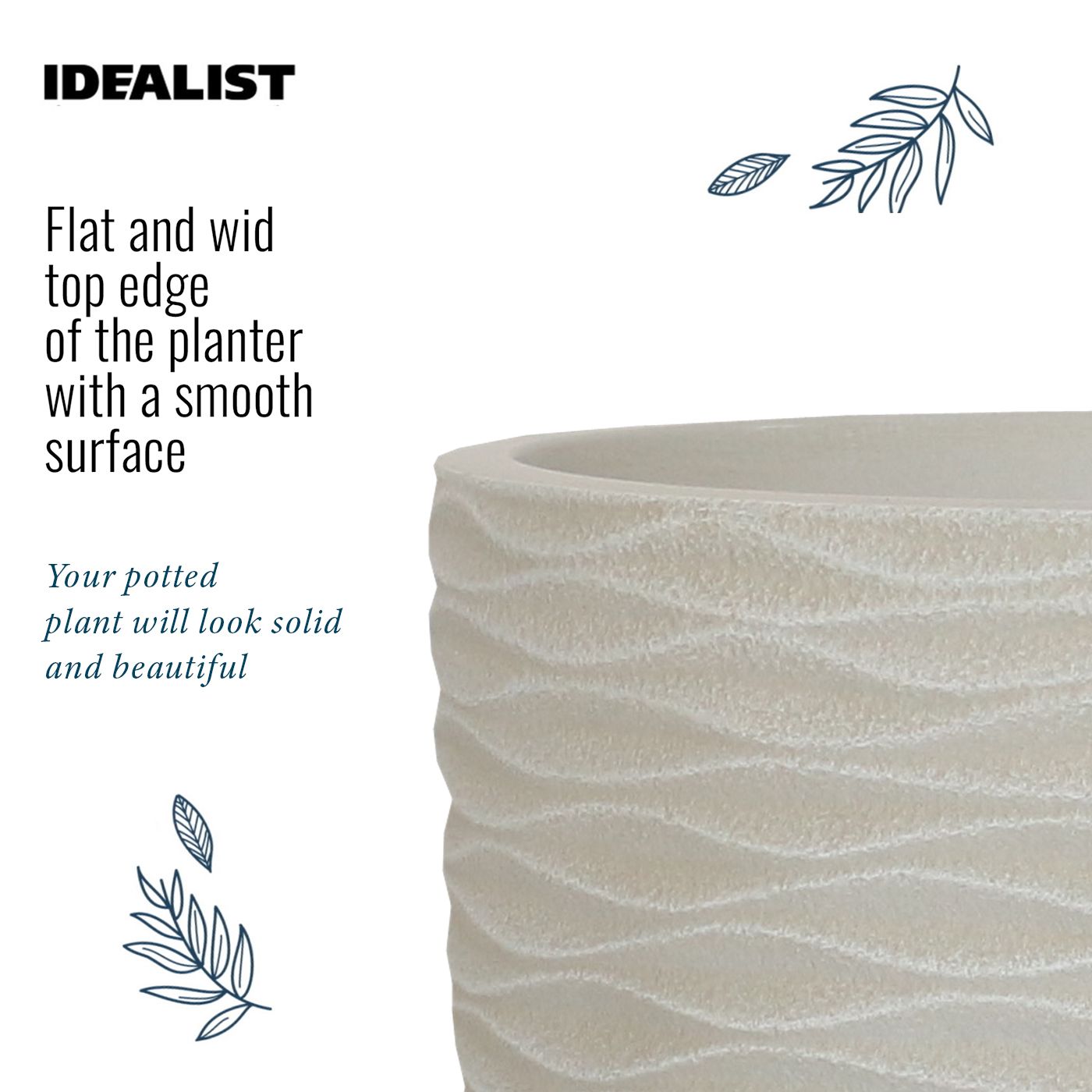 IDEALIST Lite Wave Style Outdoor Egg Planter