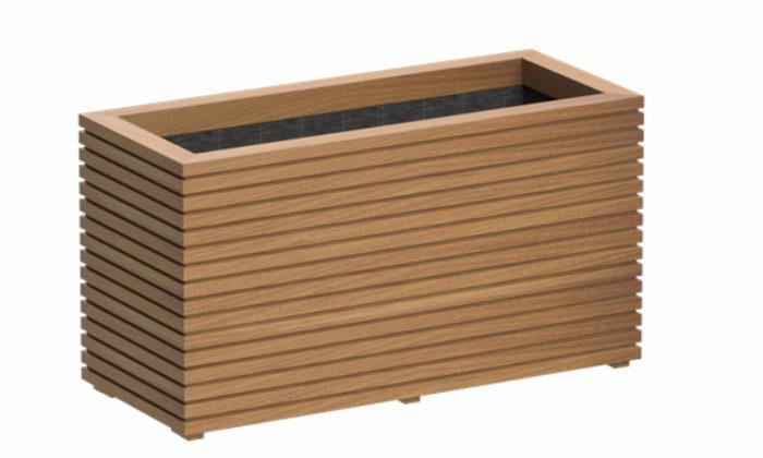 Sevilla Rhombus Outdoor Hardwood Trough Planter