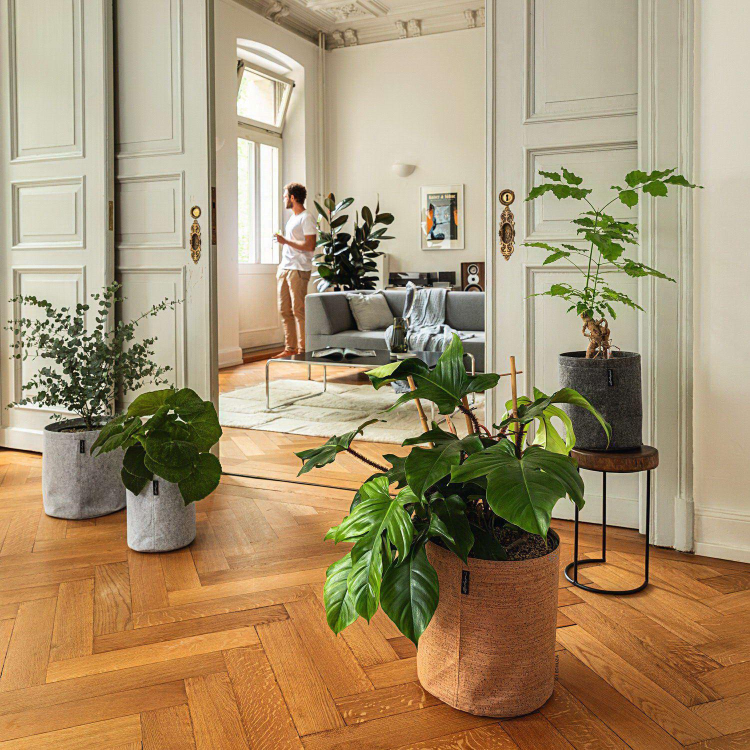 LECHUZA TRENDCOVER Round Self-watering Planter