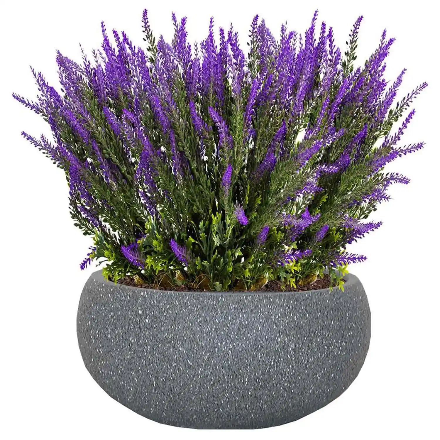 IDEALIST Lite Textured Concrete Effect Bowl Outdoor Planter