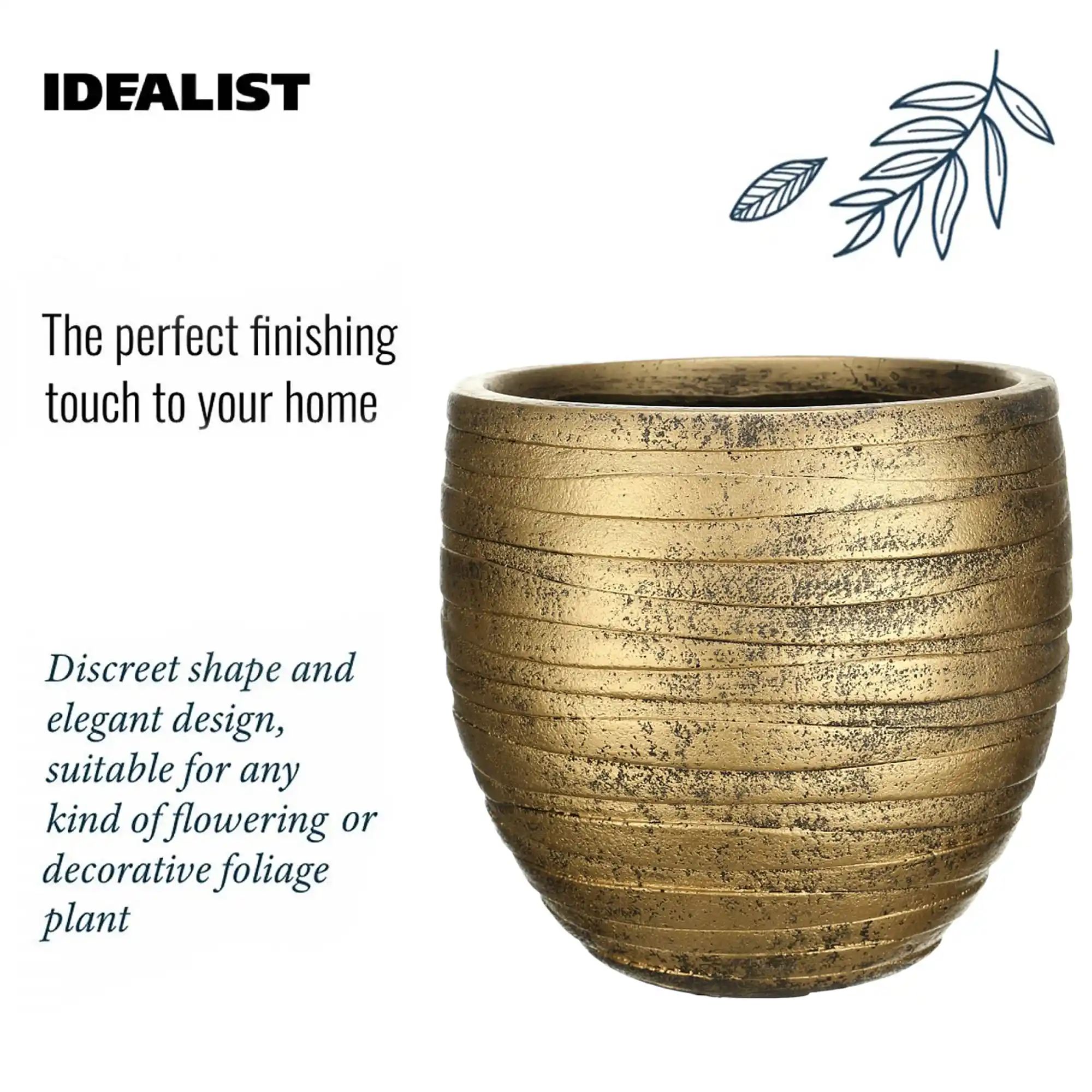 IDEALIST Lite Row Style Round Indoor Planter