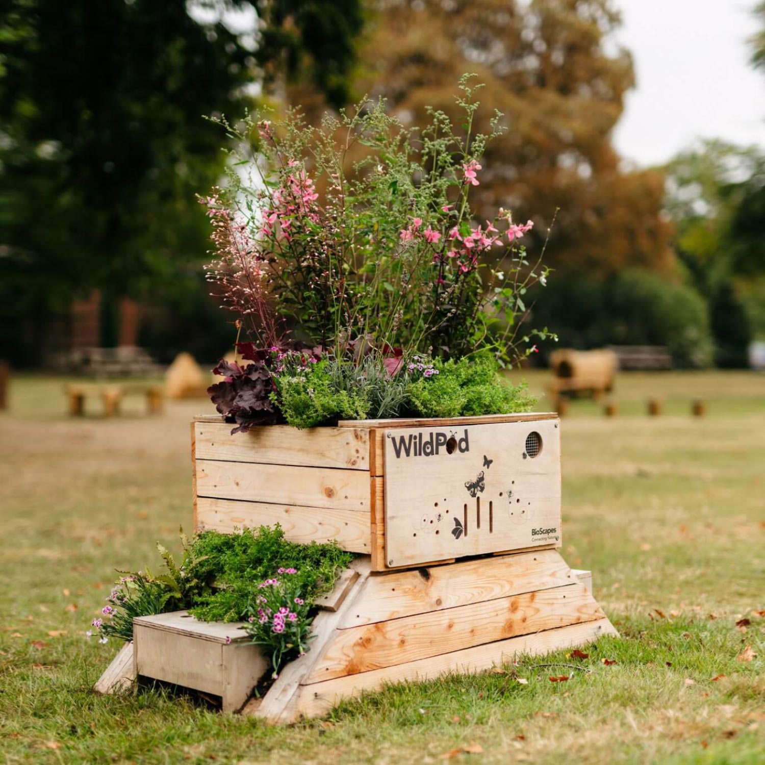WildPod 2-in-1 Outdoor Planter and Wildlife House with Topsoil and Reservoir Clay by Bio Scapes