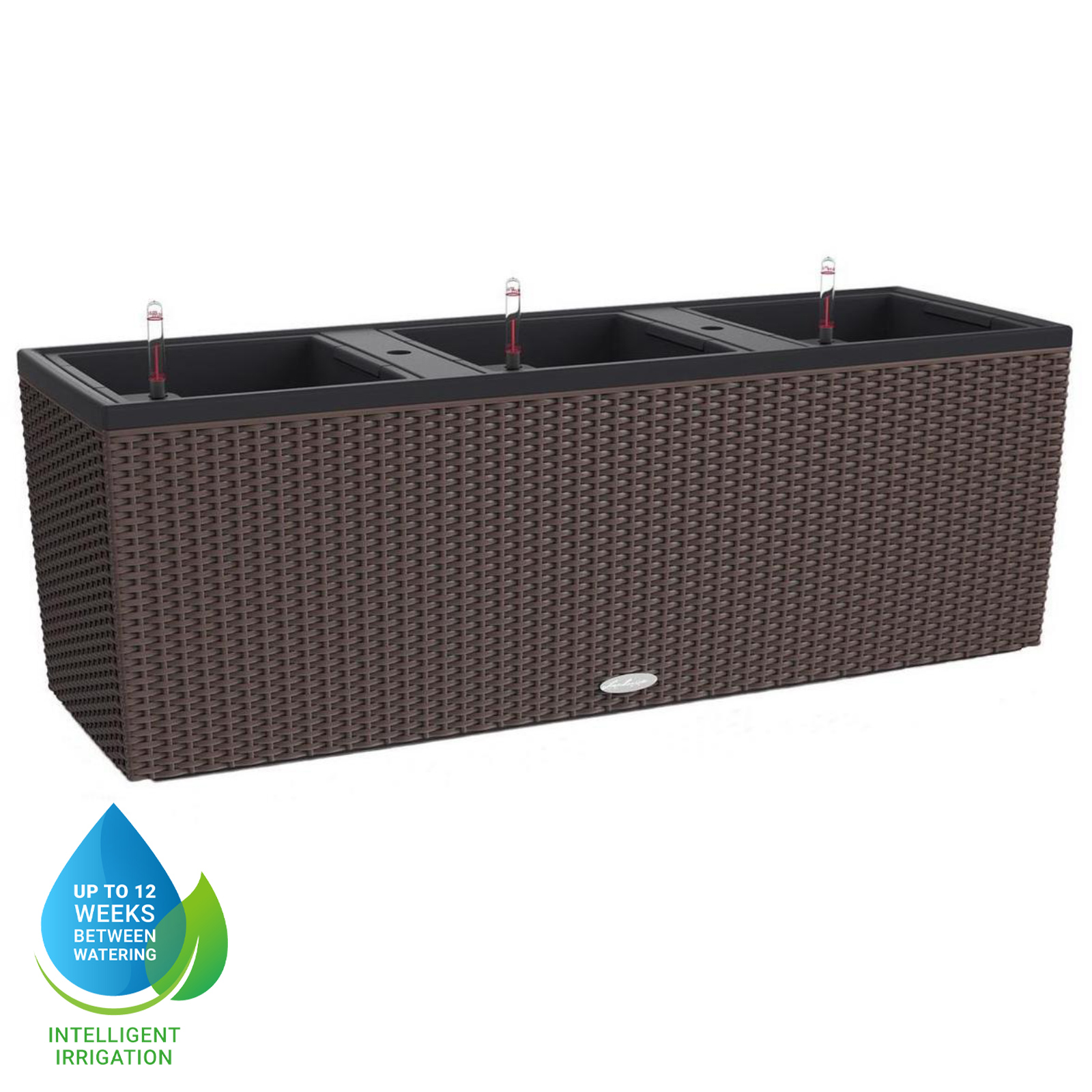 LECHUZA TRIO Cottage Trough Poly Resin Self-watering Planter