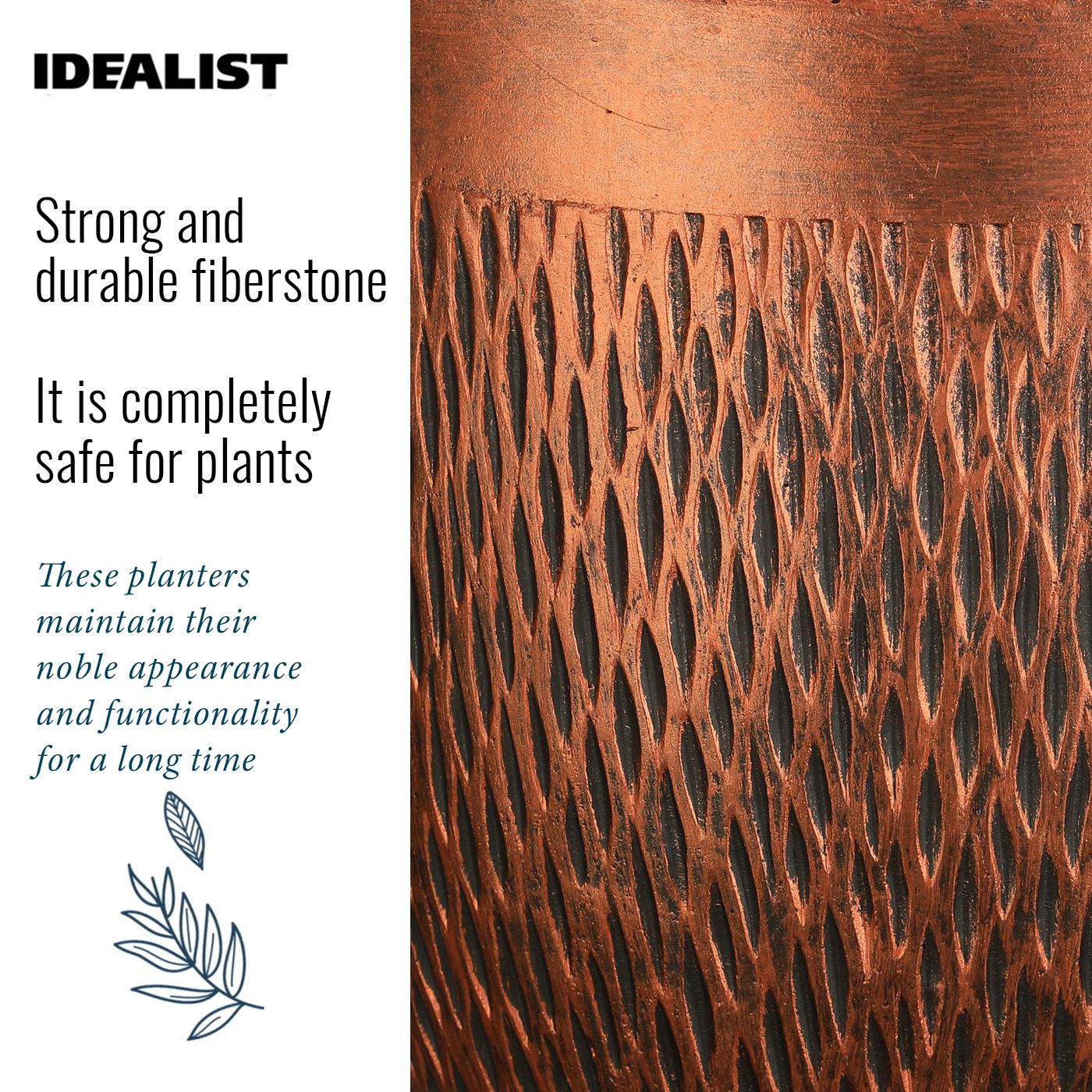 IDEALIST Lite Mesh Style Round Indoor Planter