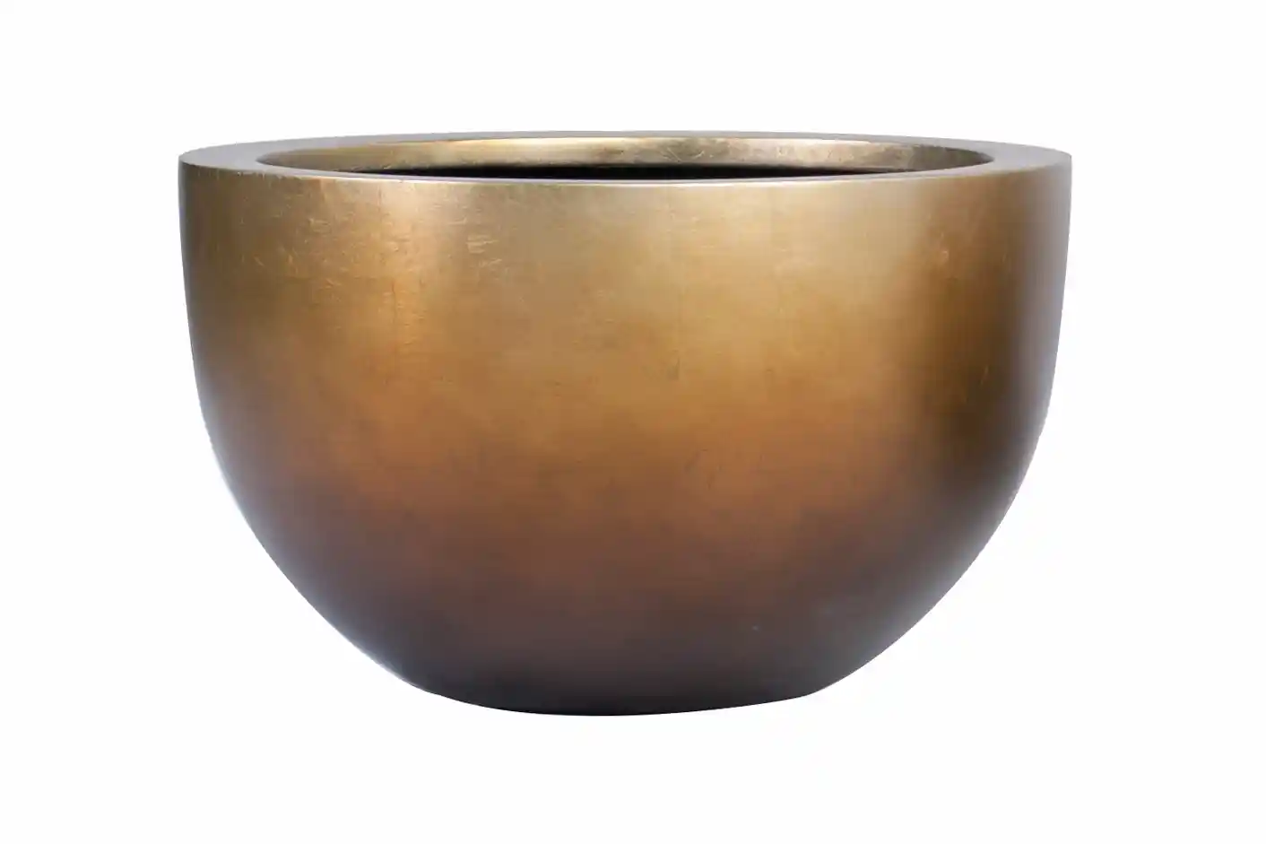 Silver Leaf Large Bowl Planter | Round Indoor Plant Pot