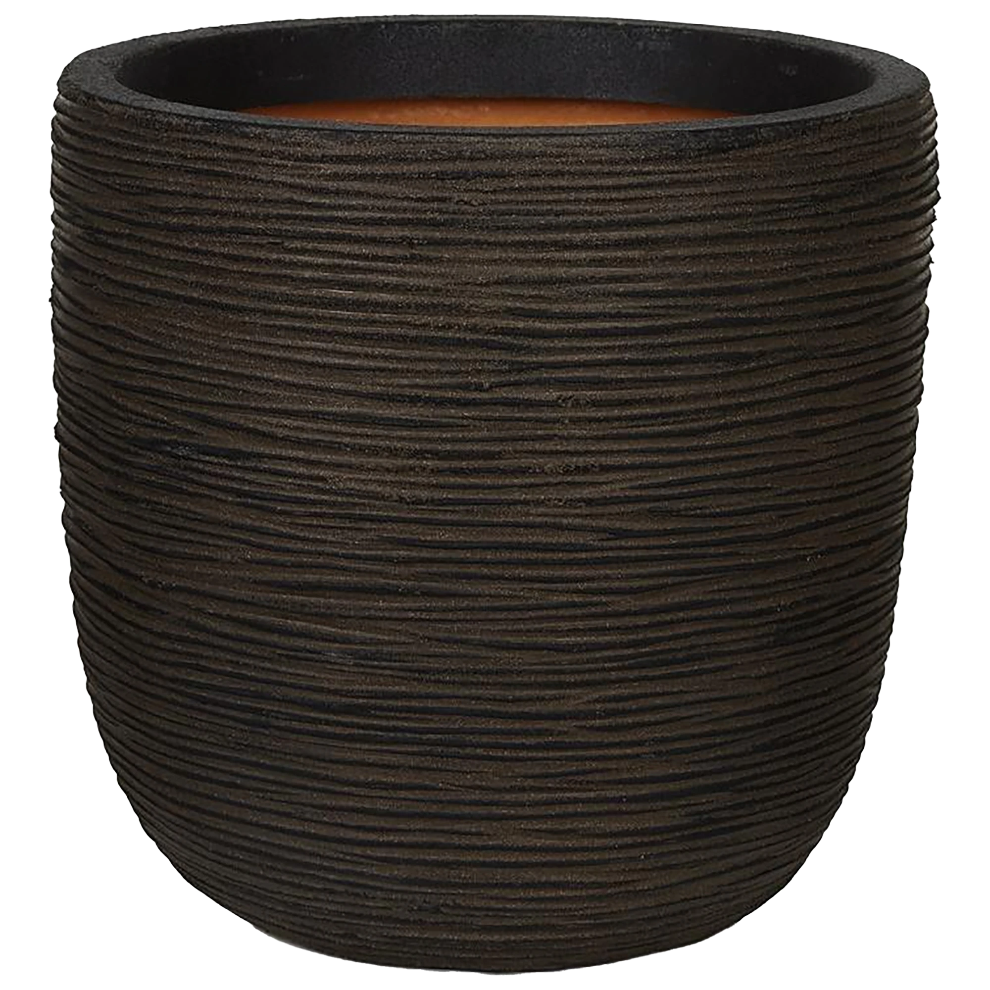 Round Egg Resin Planter by Cadix Capi Tutch Ribbed