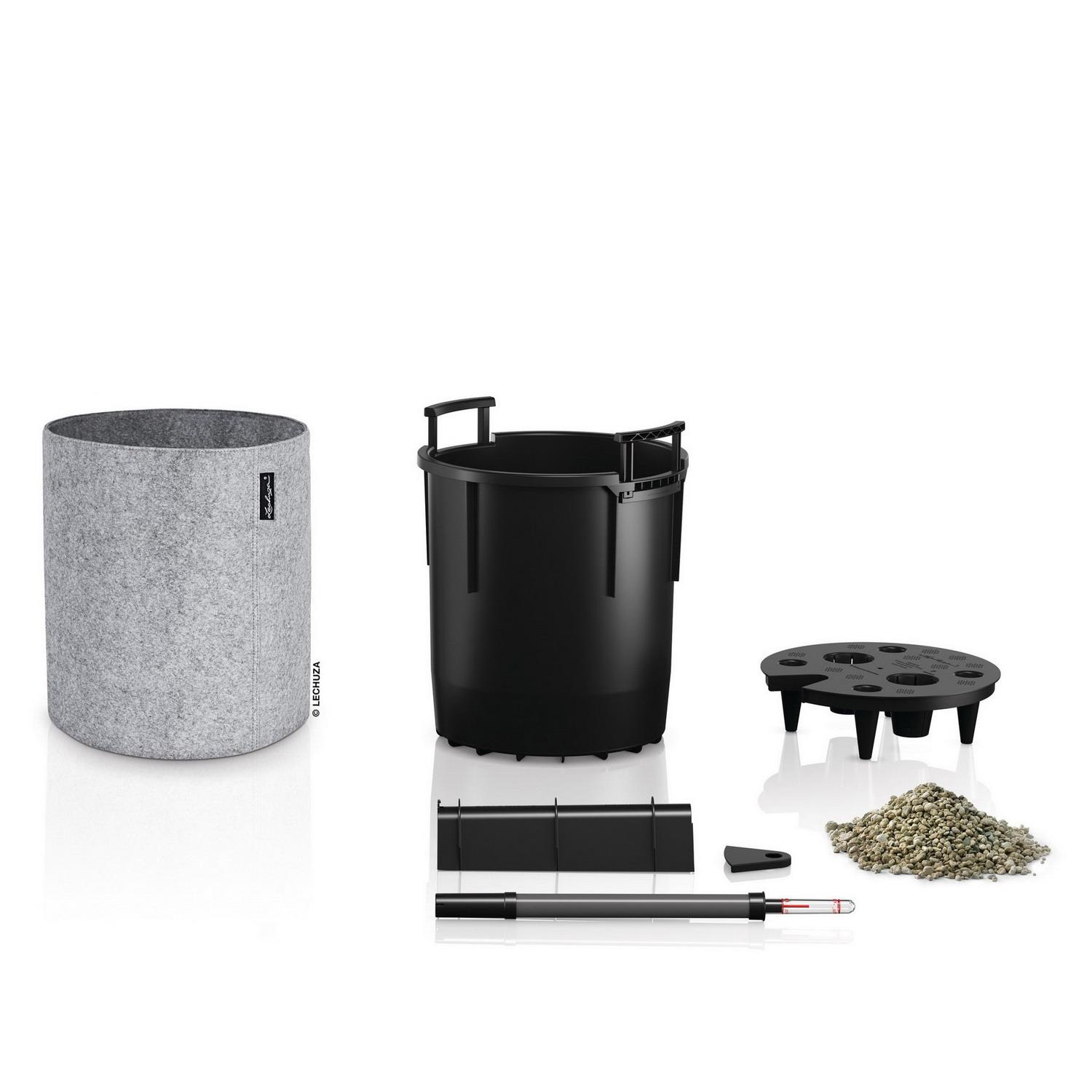 LECHUZA TRENDCOVER Round Self-watering Planter