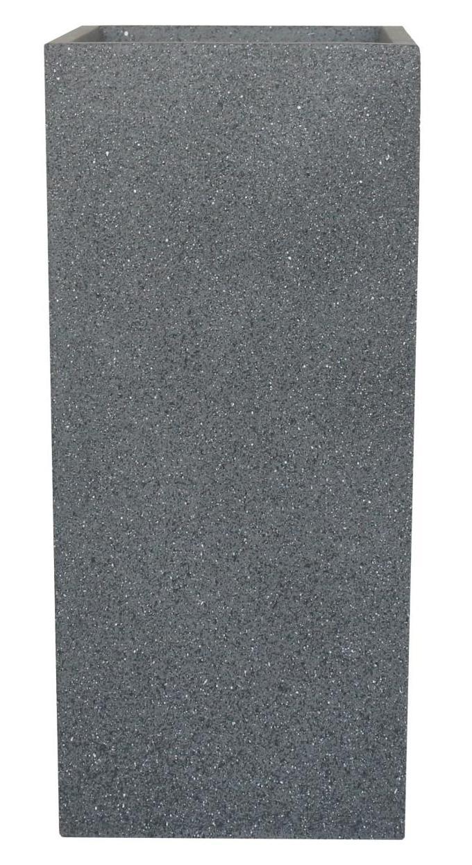 IDEALIST Lite Textured Concrete Effect Tall Square Outdoor Planter