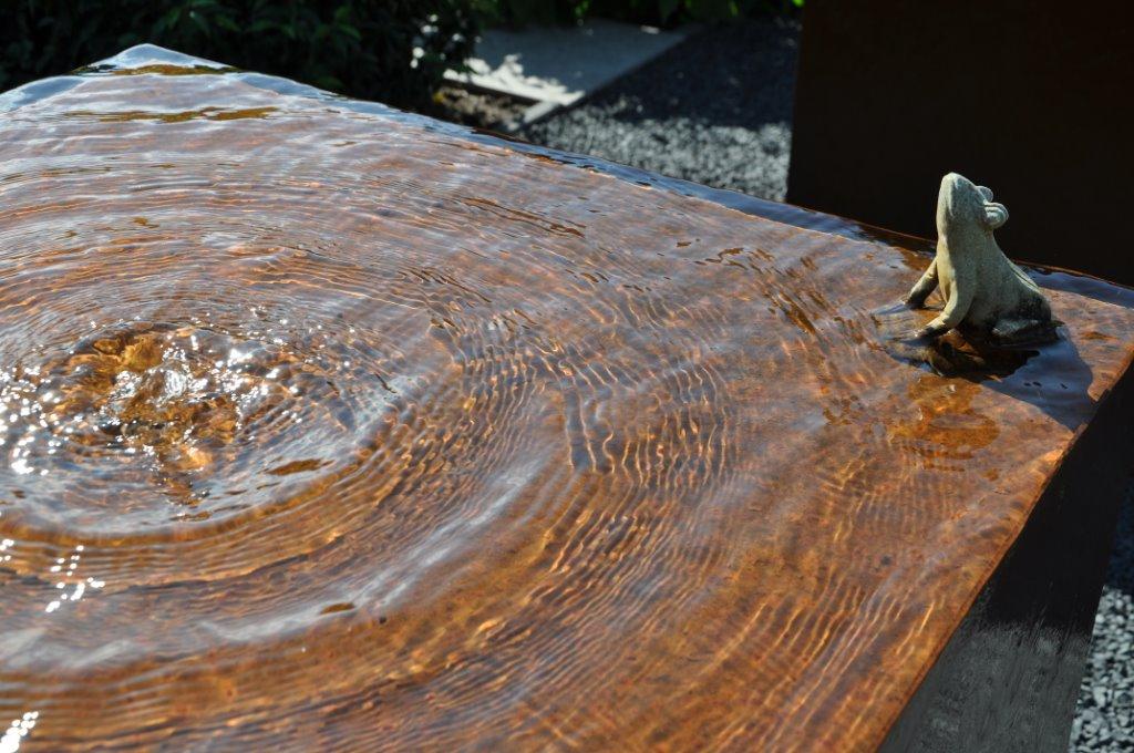 CorTen Square Fountain Waterblock