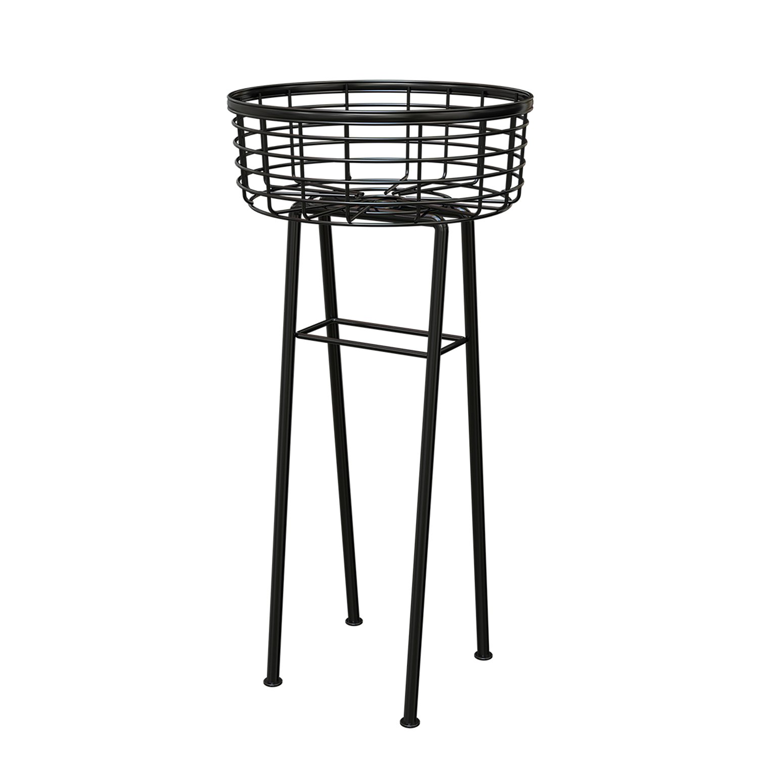 Modern Farmhouse Wire Basket Plant Stand