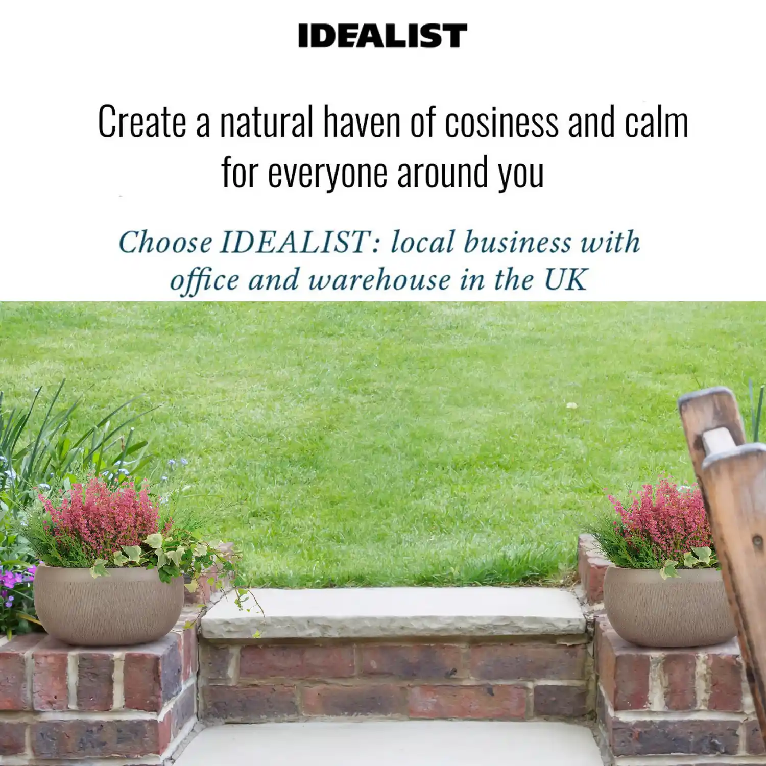 IDEALIST Lite Mesh Style Bowl Planter Outdoor Plant Pot