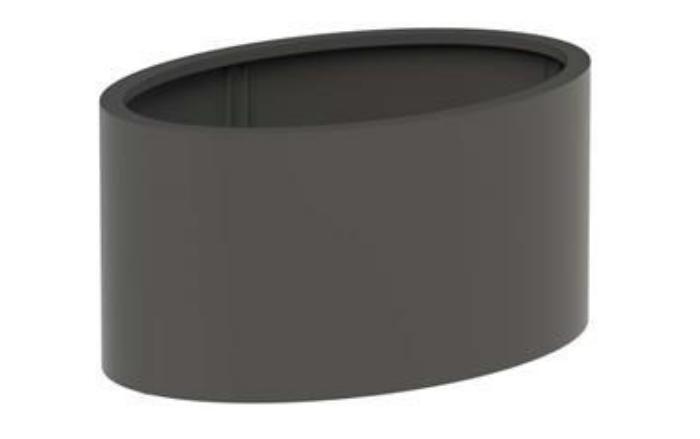 Aluminium Ellipse Outdoor Aluminum Round Planter