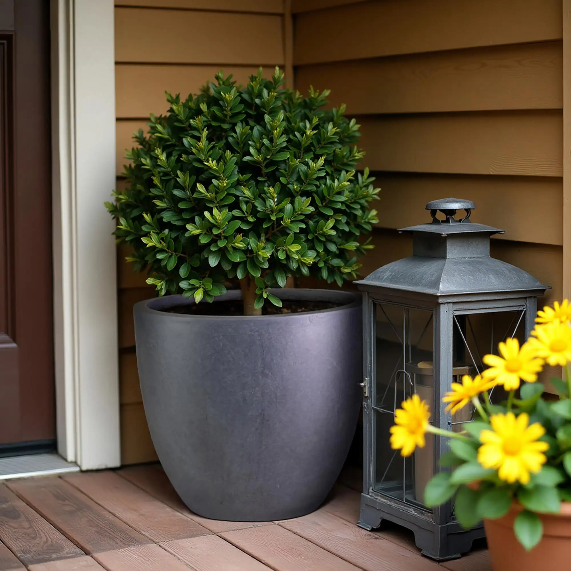 IDEALIST Lite Contemporary Light Concrete Egg Planter