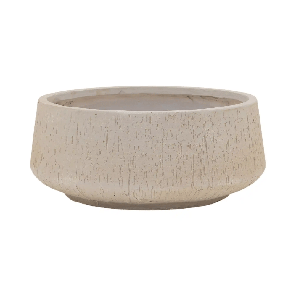 Raindrop Fibreclay Large Bowl Planter | Indoor and Outdoor Plant Pot