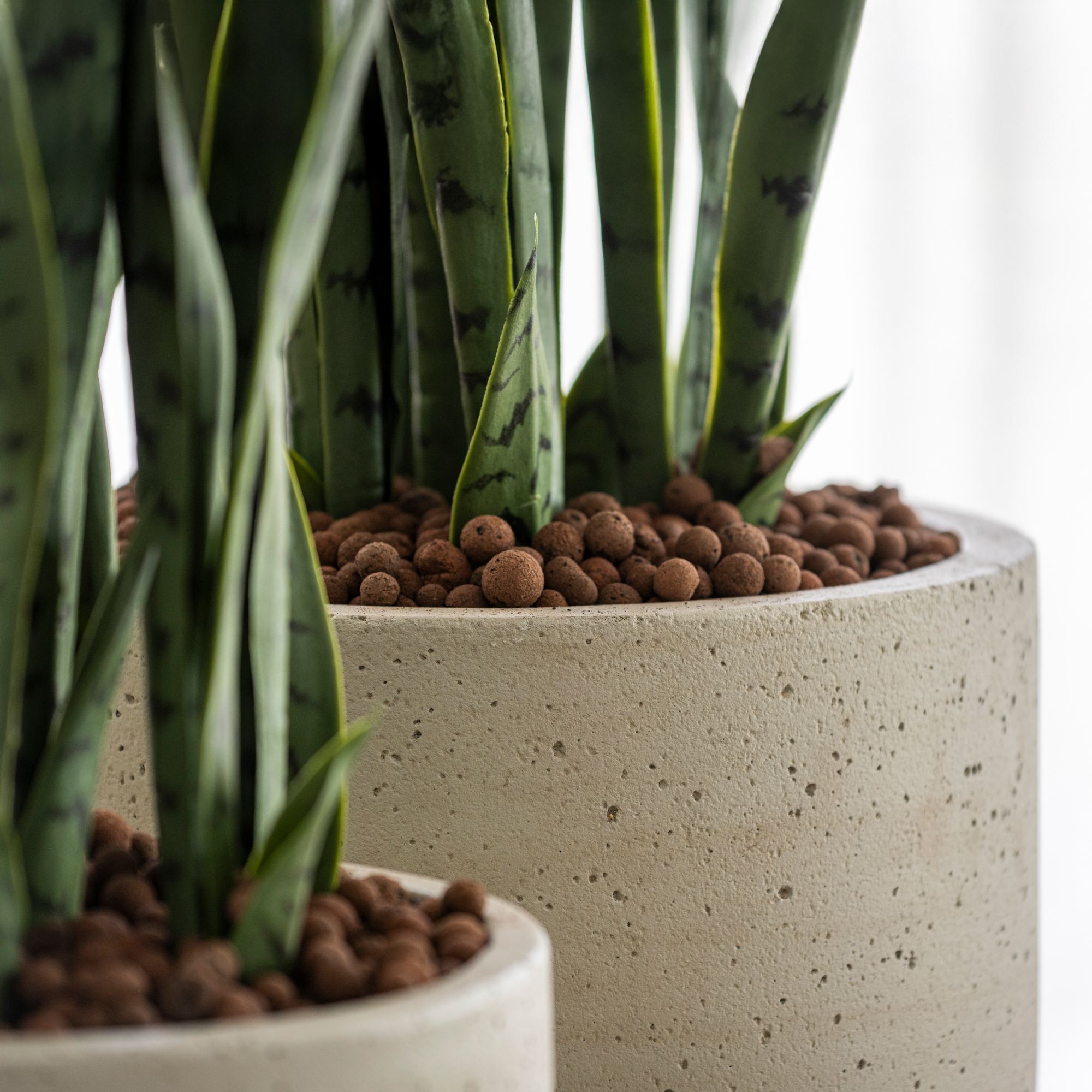 Cement & Stone Round Planter | Indoor and Outdoor Plant Pot