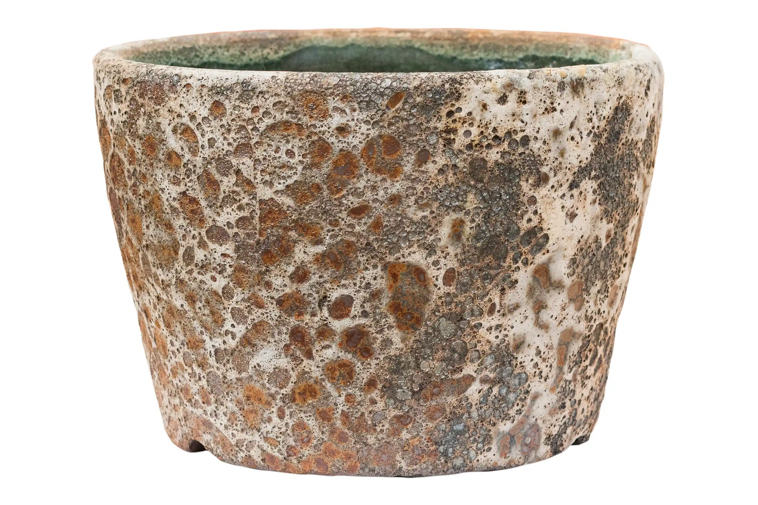 Lava Couple Round Straight Relic Jade D19 H13 cm (glazed inside) Planter