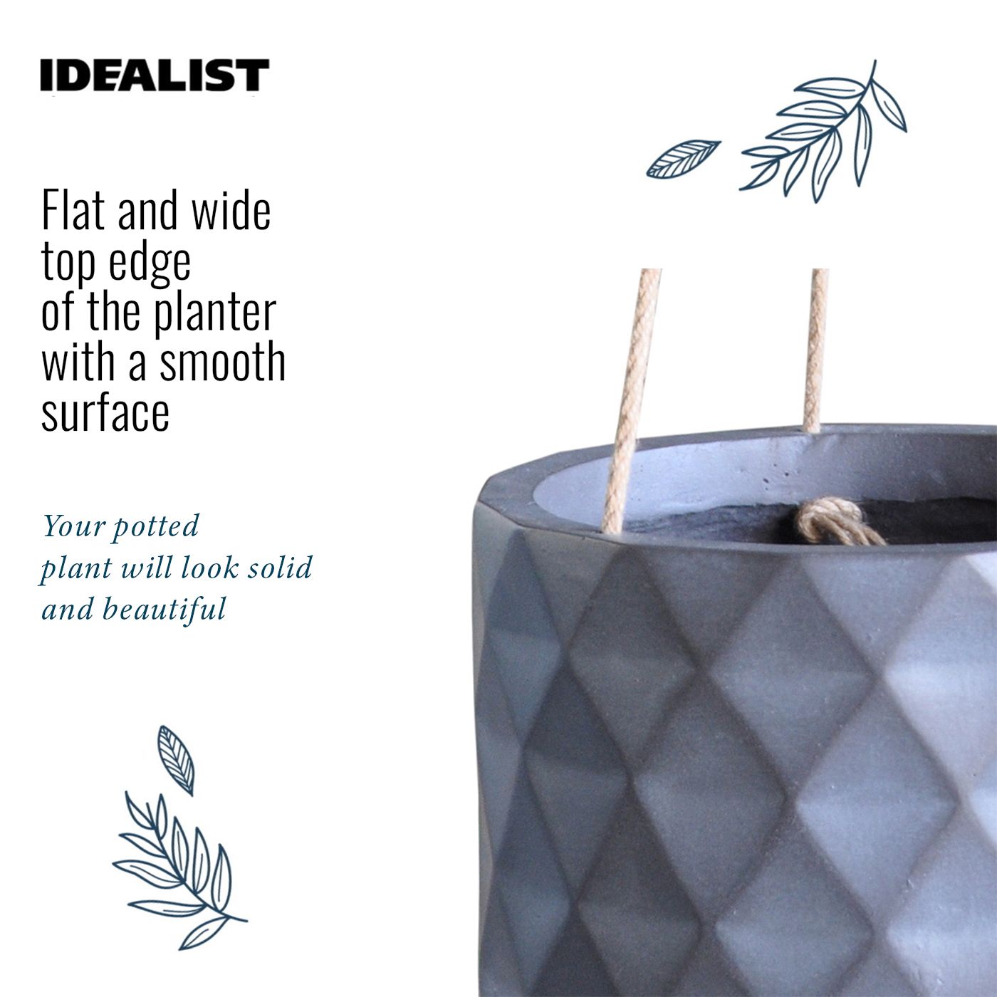 IDEALIST Lite Diamond Style Indoor Hanging Planter