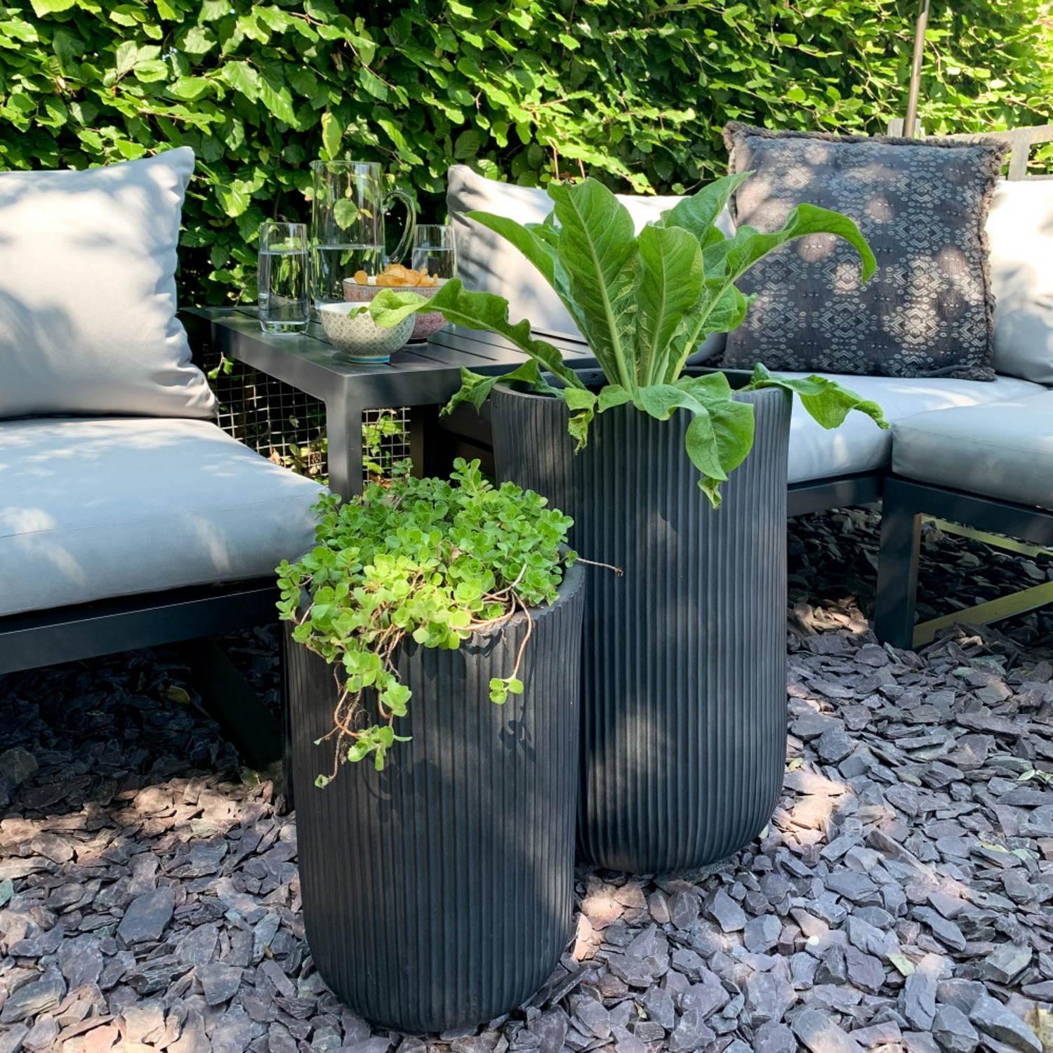 IDEALIST Lite Ribbed Cylinder Outdoor Planter