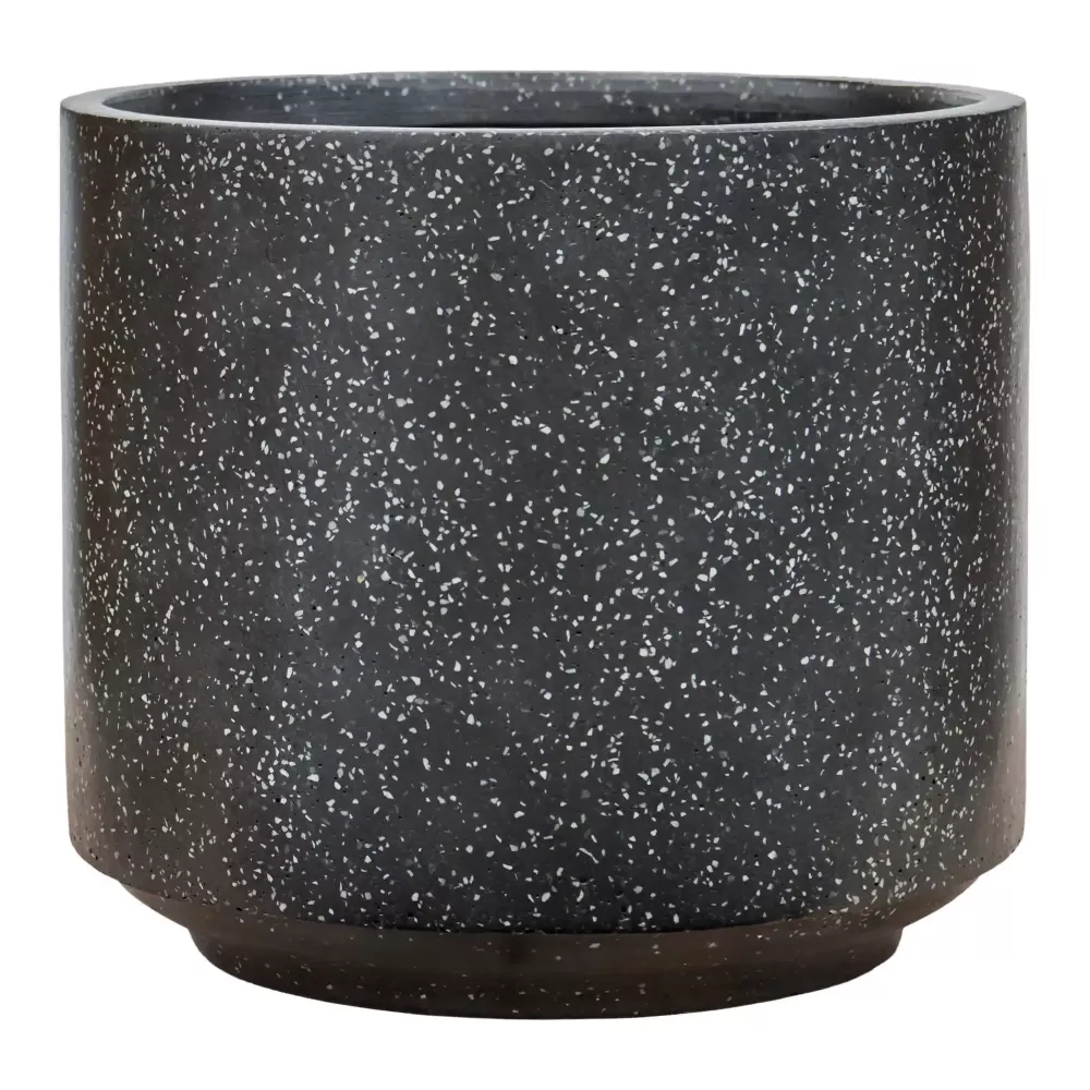 Terrazzo Fiberstone Planter | Cylinder Indoor and Outdoor Plant Pot