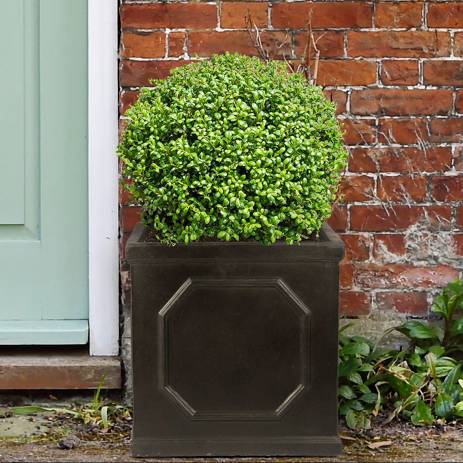 IDEALIST Lite Faux Lead Chelsea Box Square Light Concrete Planter
