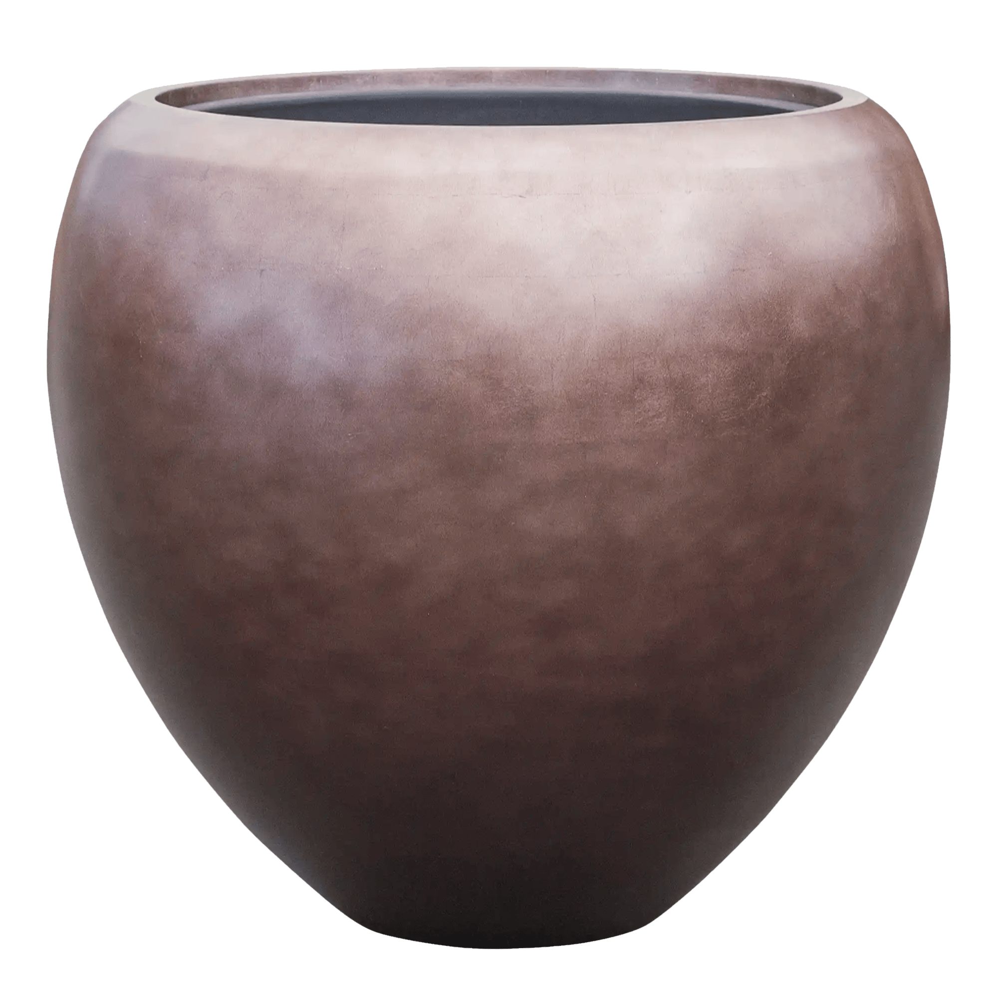 Silver Leaf Planter + Liner | Tapered Round Indoor Plant Pot