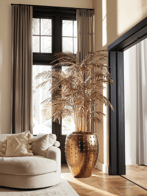 Ceramic Round Tall Bump Glossy Planter Pot In/Out